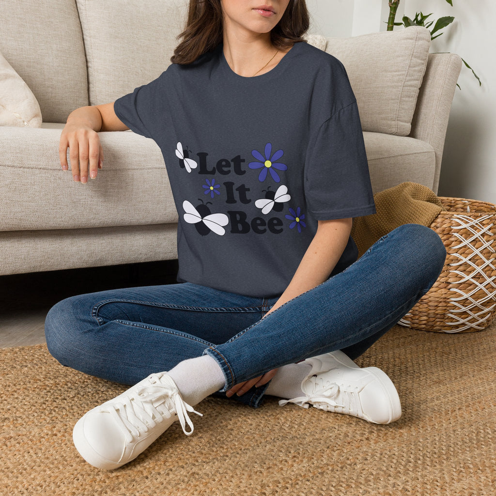 Let It Bee Graphic Design T-Shirt — Cute Bees & Flowers