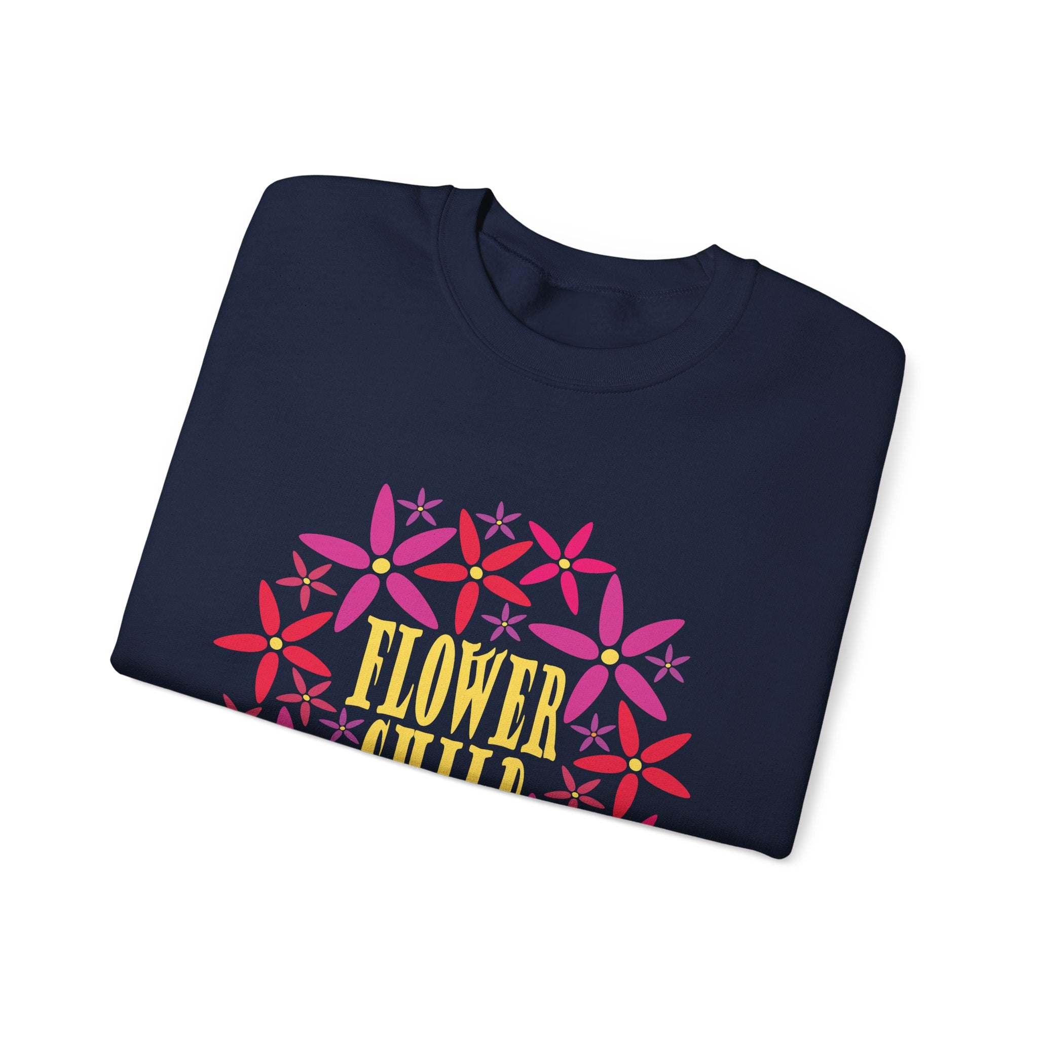 Flower Child Graphic Design Sweatshirt — Retro Floral Style