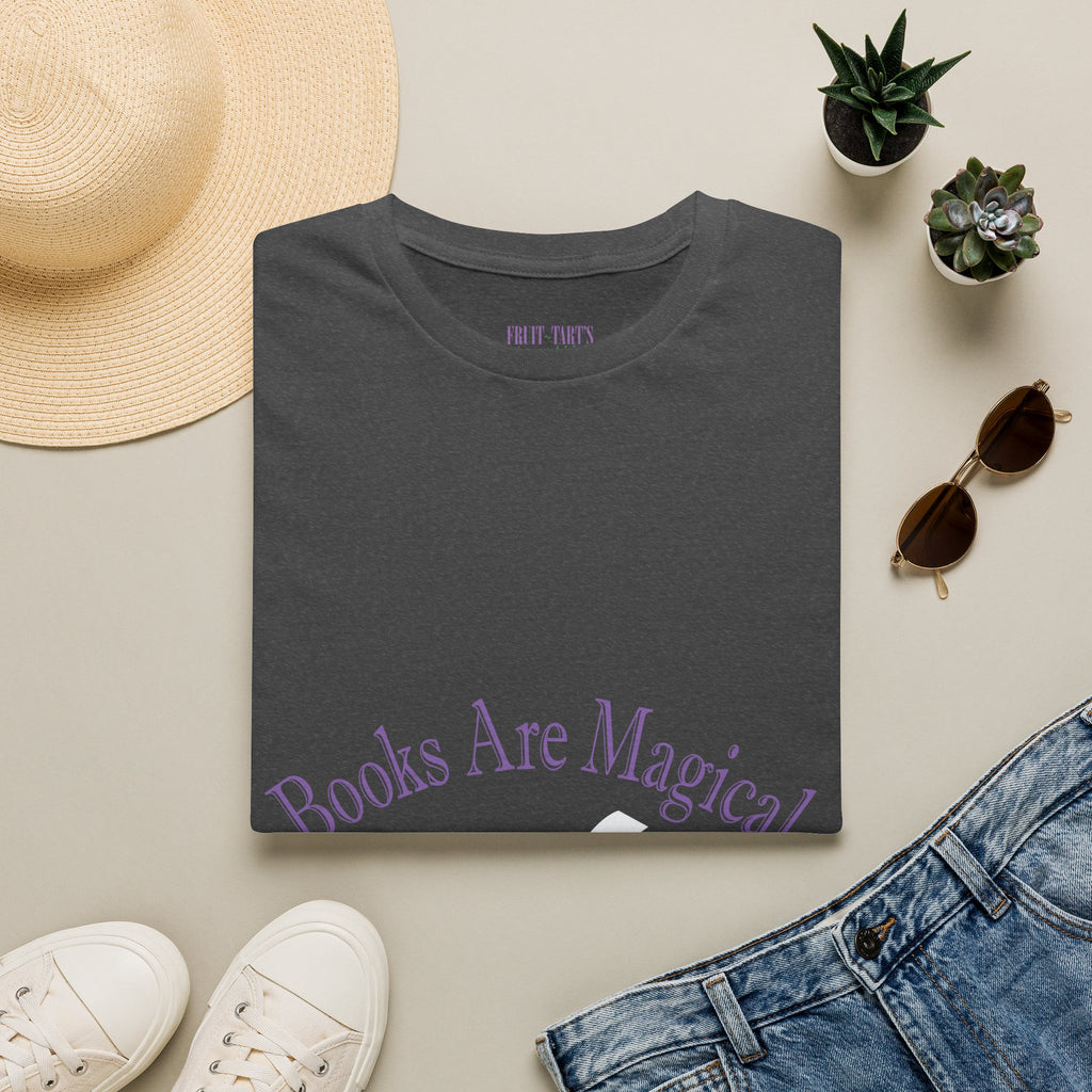 Books Are Magical Graphic Design T‑Shirt — Open Book Design for Readers & Book Lovers