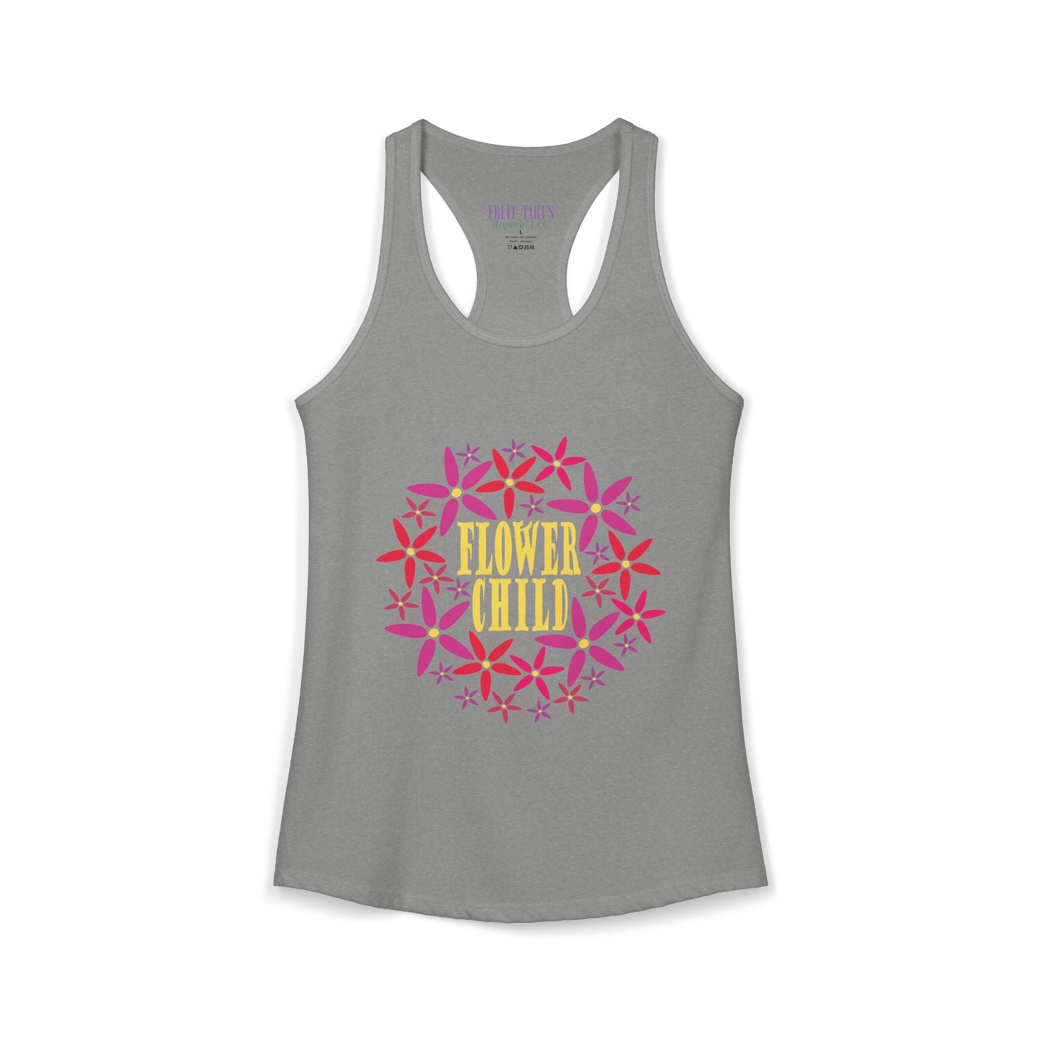 Flower Child Graphic Design Tank-Top — Retro Floral Style