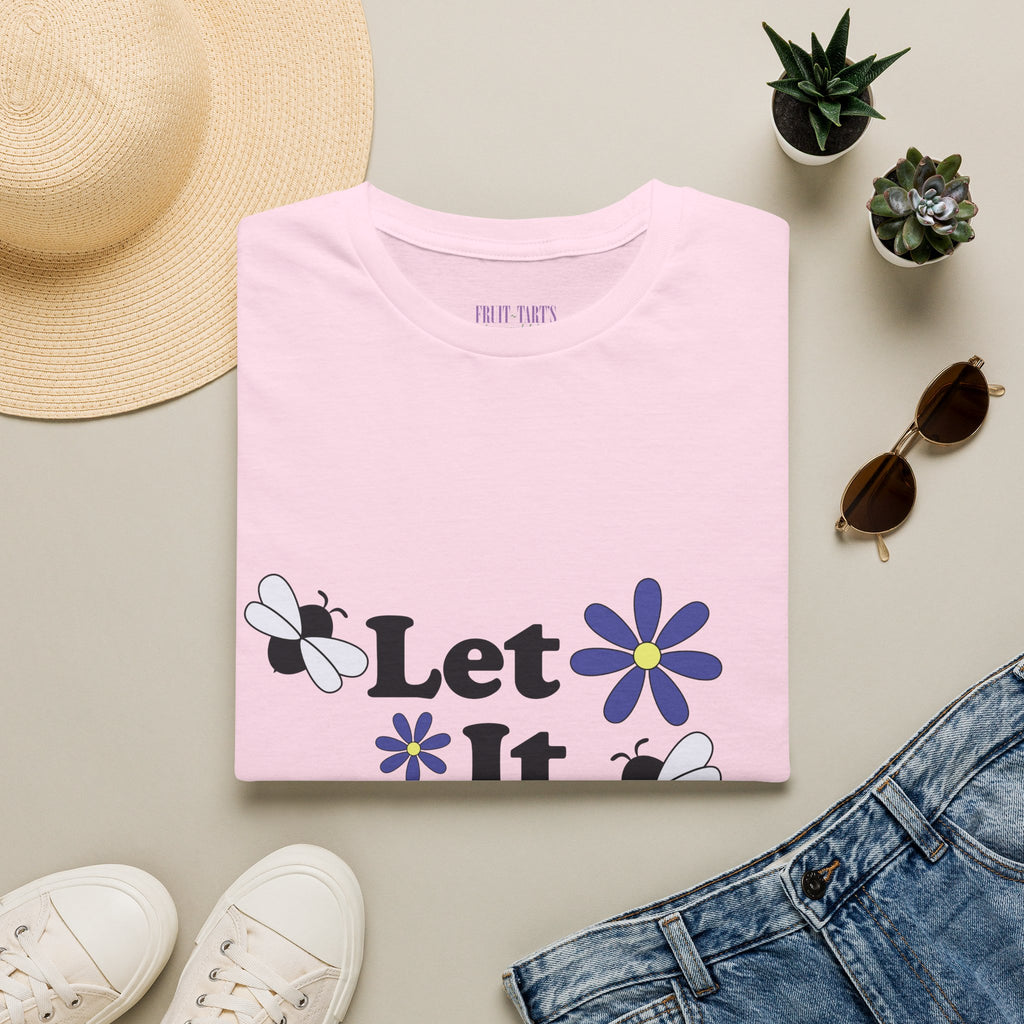 Let It Bee Graphic Design T-Shirt — Cute Bees & Flowers