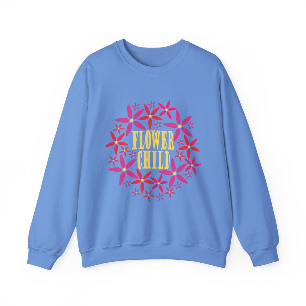 Flower Child Graphic Design Sweatshirt — Retro Floral Style