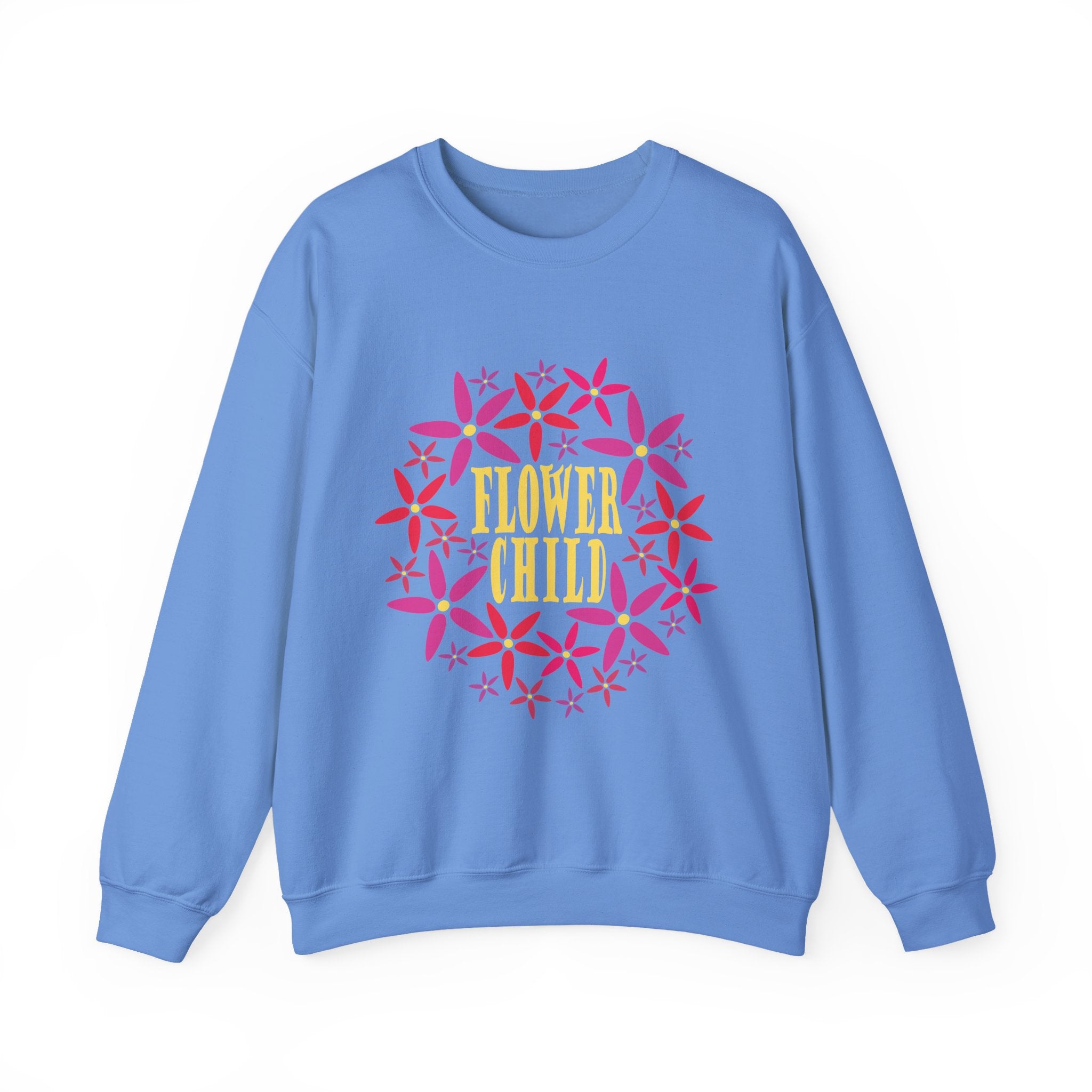 Flower Child Graphic Design Sweatshirt — Retro Floral Style