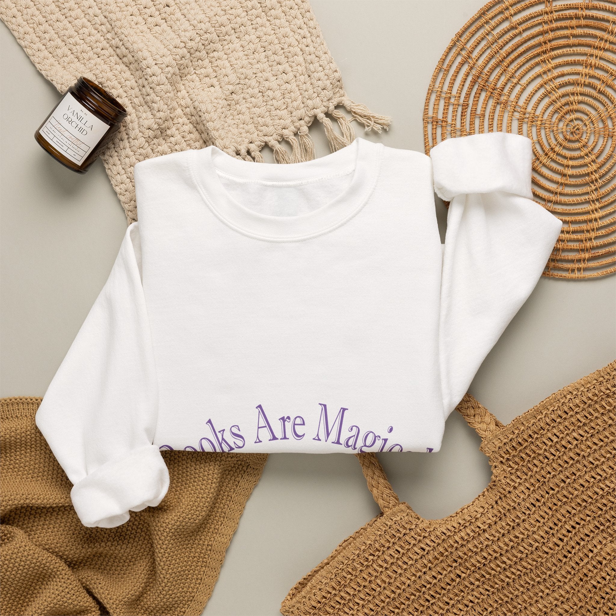 Books Are Magical Graphic Design Sweatshirt — Open Book Design for Readers & Book Lovers