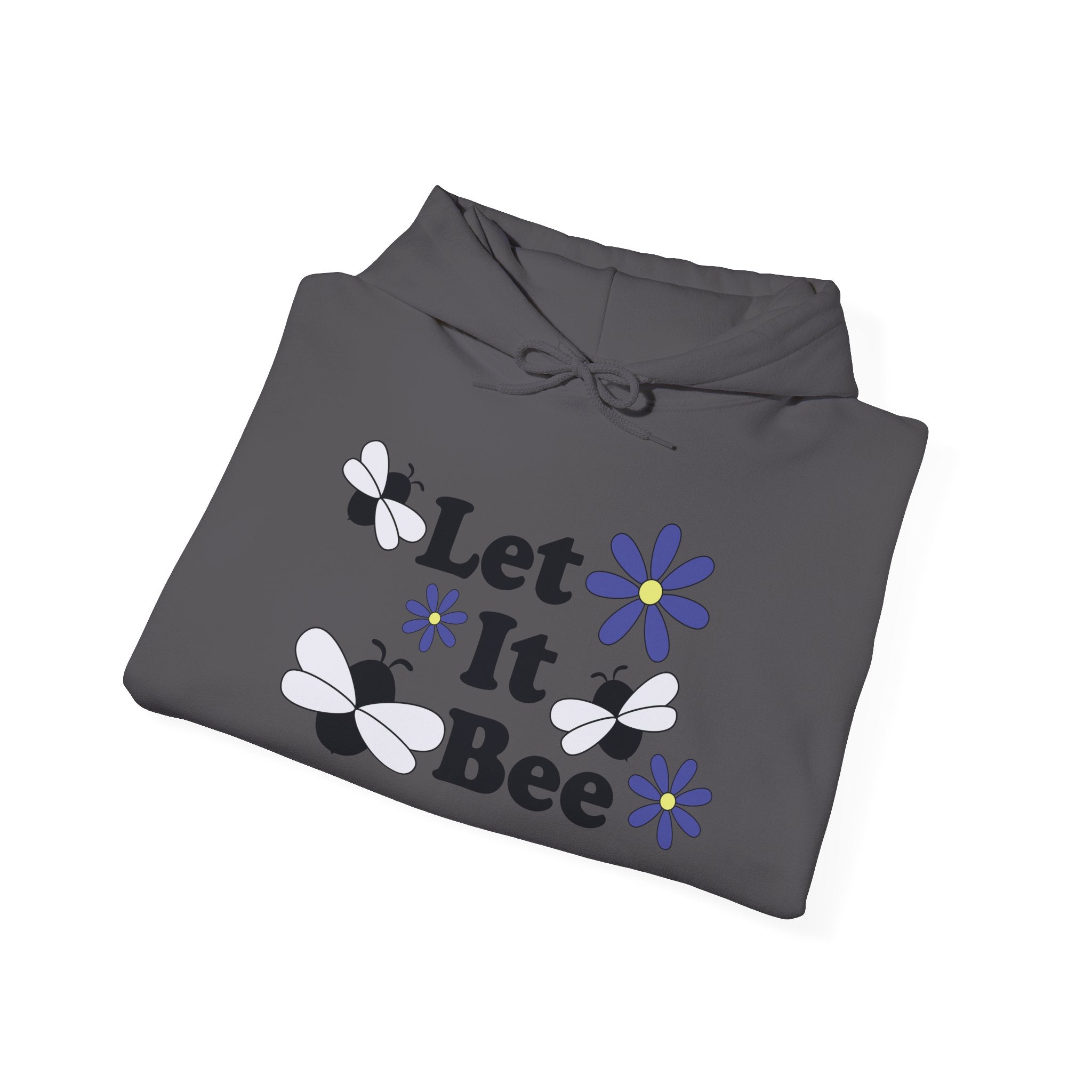 Let It Bee Graphic Design Hoodie – Cute Bees & Flowers