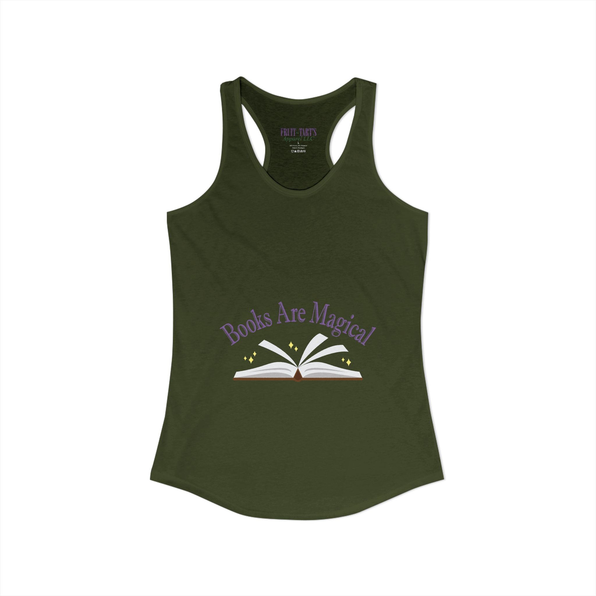 Books Are Magical Graphic Design Tank-Top — Open Book Design for Readers & Book Lovers