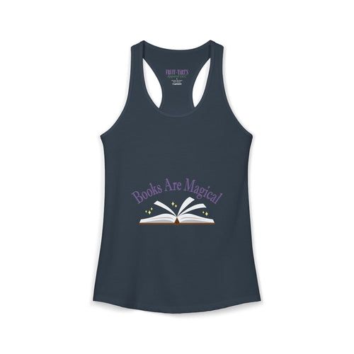 Books Are Magical Graphic Design Tank-Top — Open Book Design for Readers & Book Lovers