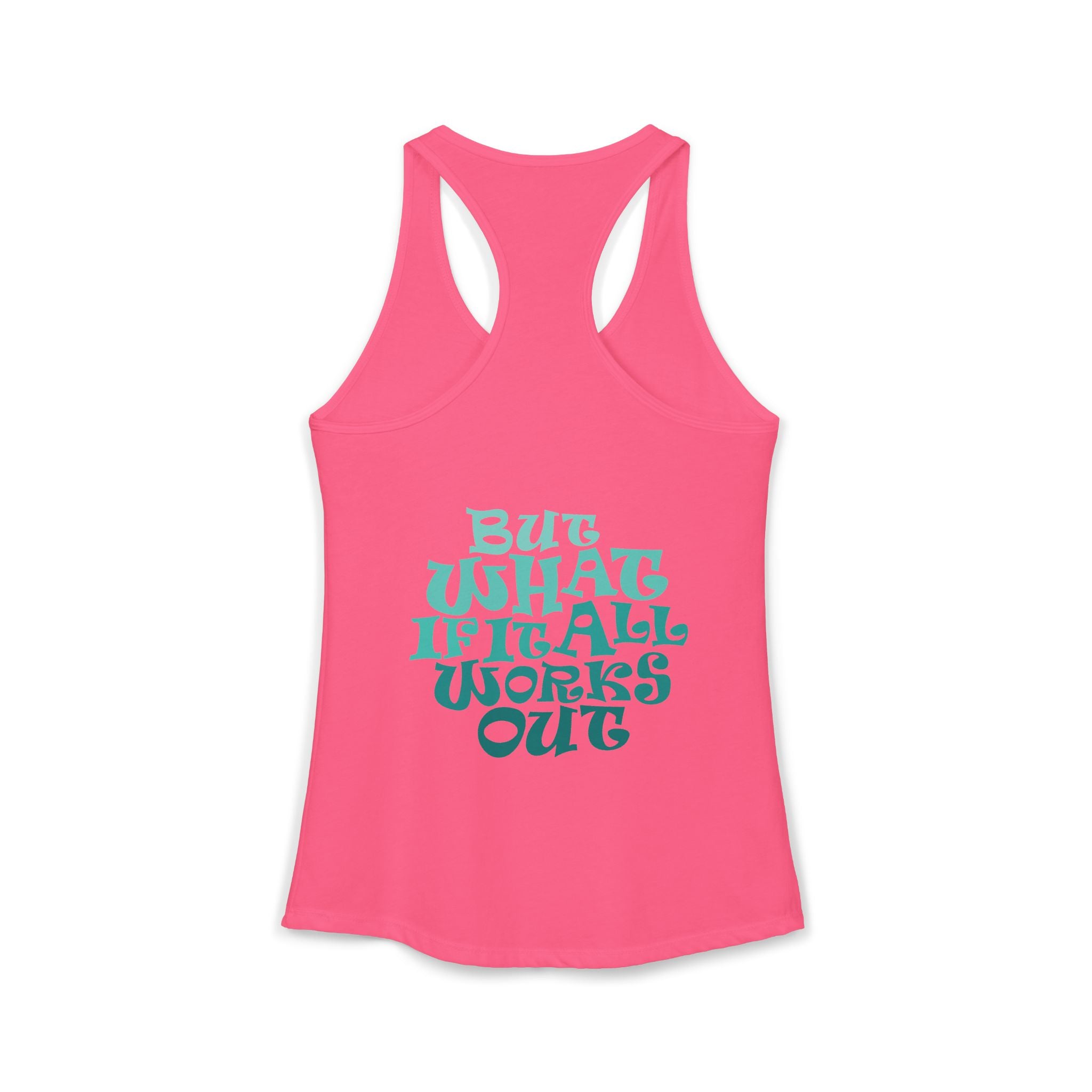 But What If It All Works Out Graphic Design Tank-Top – Funky Gradient Text