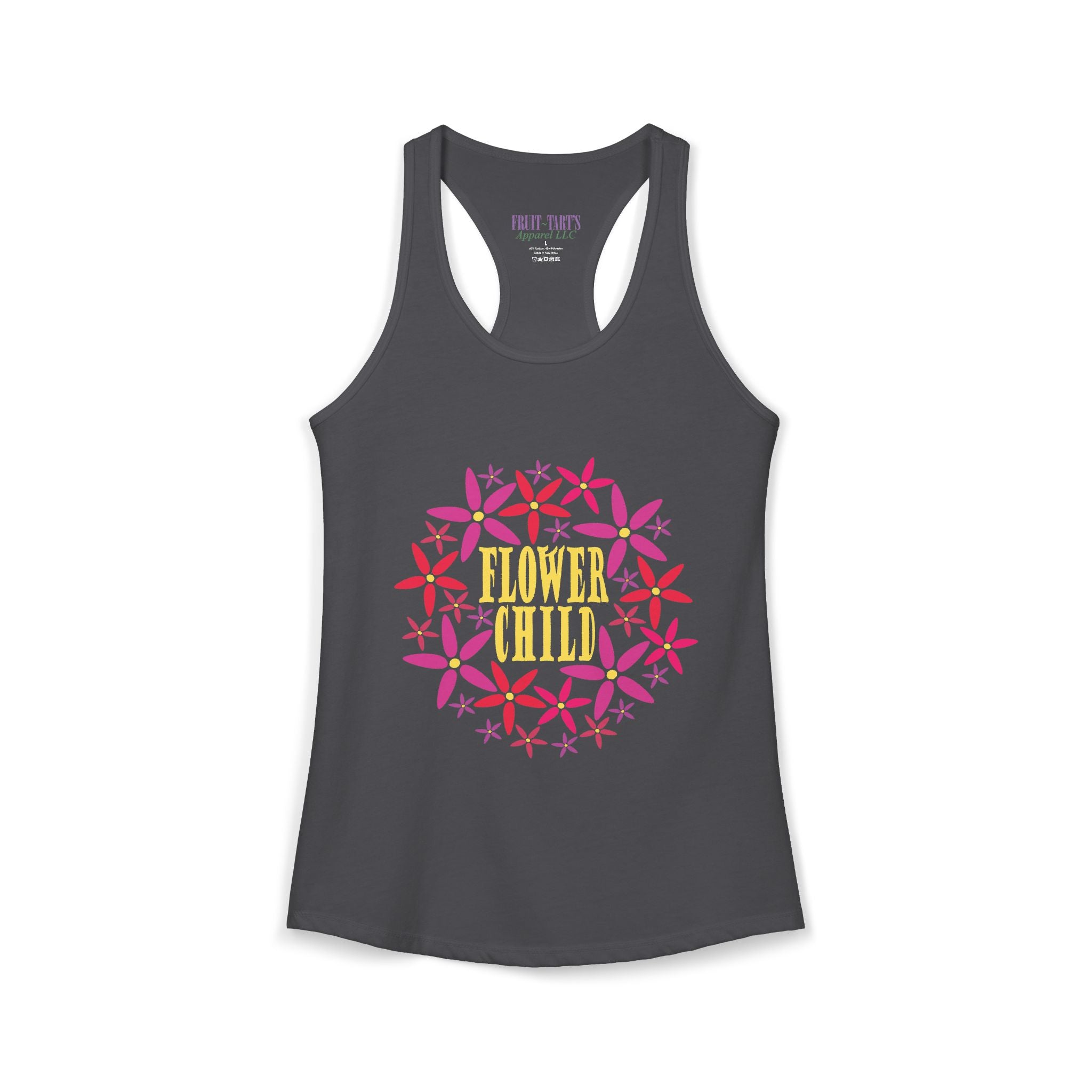 Flower Child Graphic Design Tank-Top — Retro Floral Style