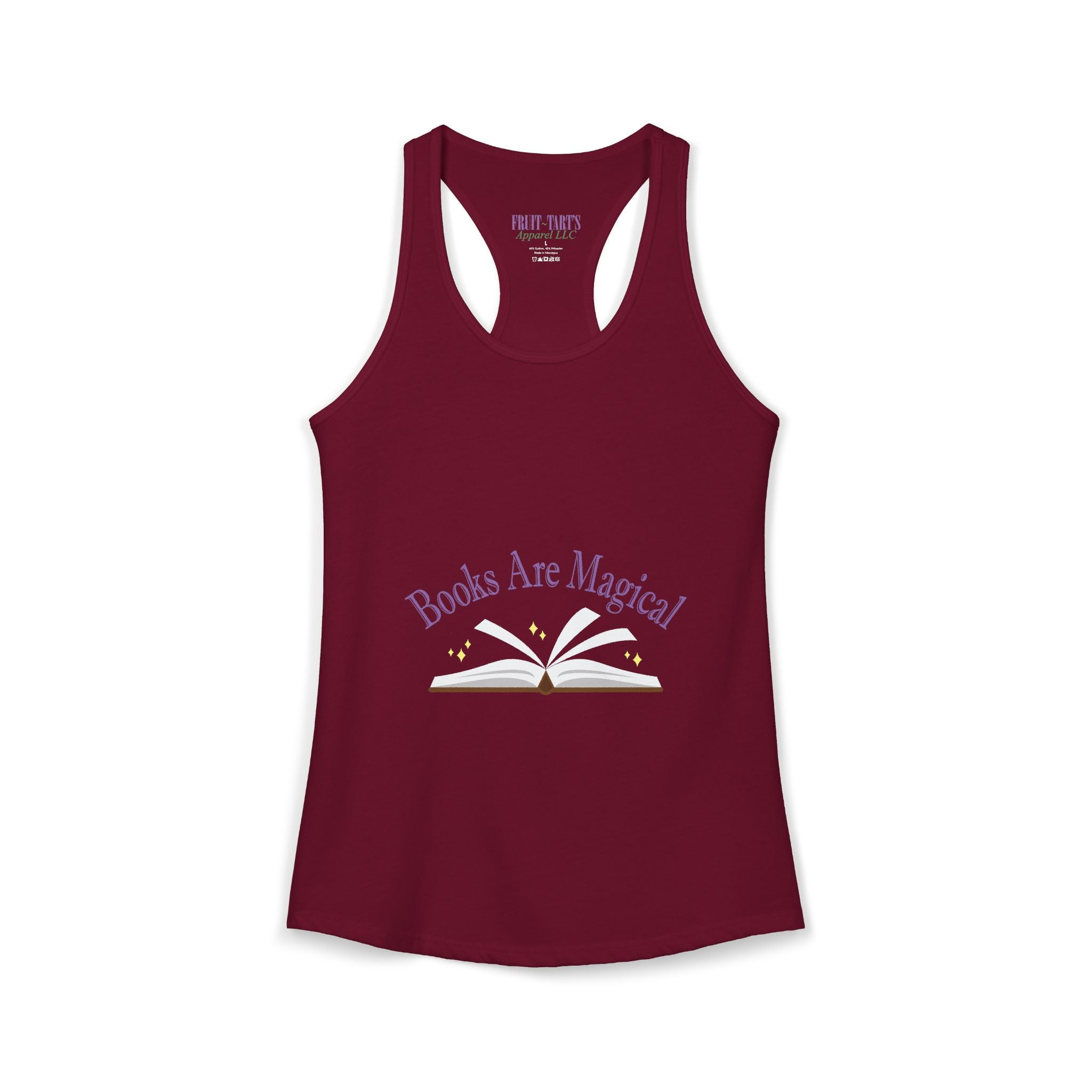Books Are Magical Graphic Design Tank-Top — Open Book Design for Readers & Book Lovers