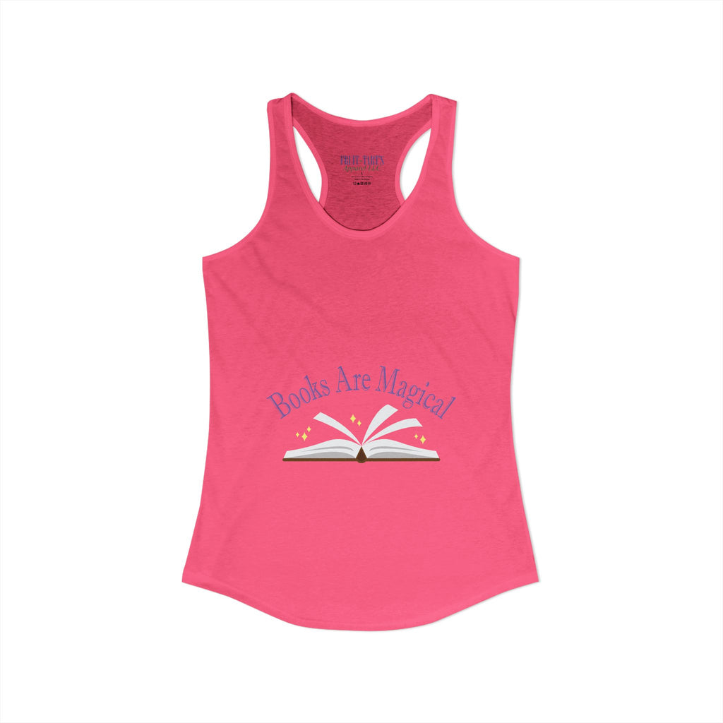 Books Are Magical Graphic Design Tank-Top — Open Book Design for Readers & Book Lovers