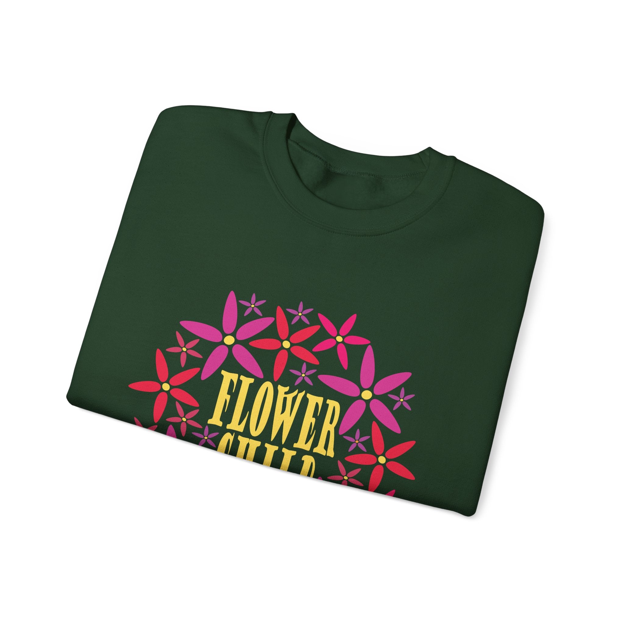 Flower Child Graphic Design Sweatshirt — Retro Floral Style