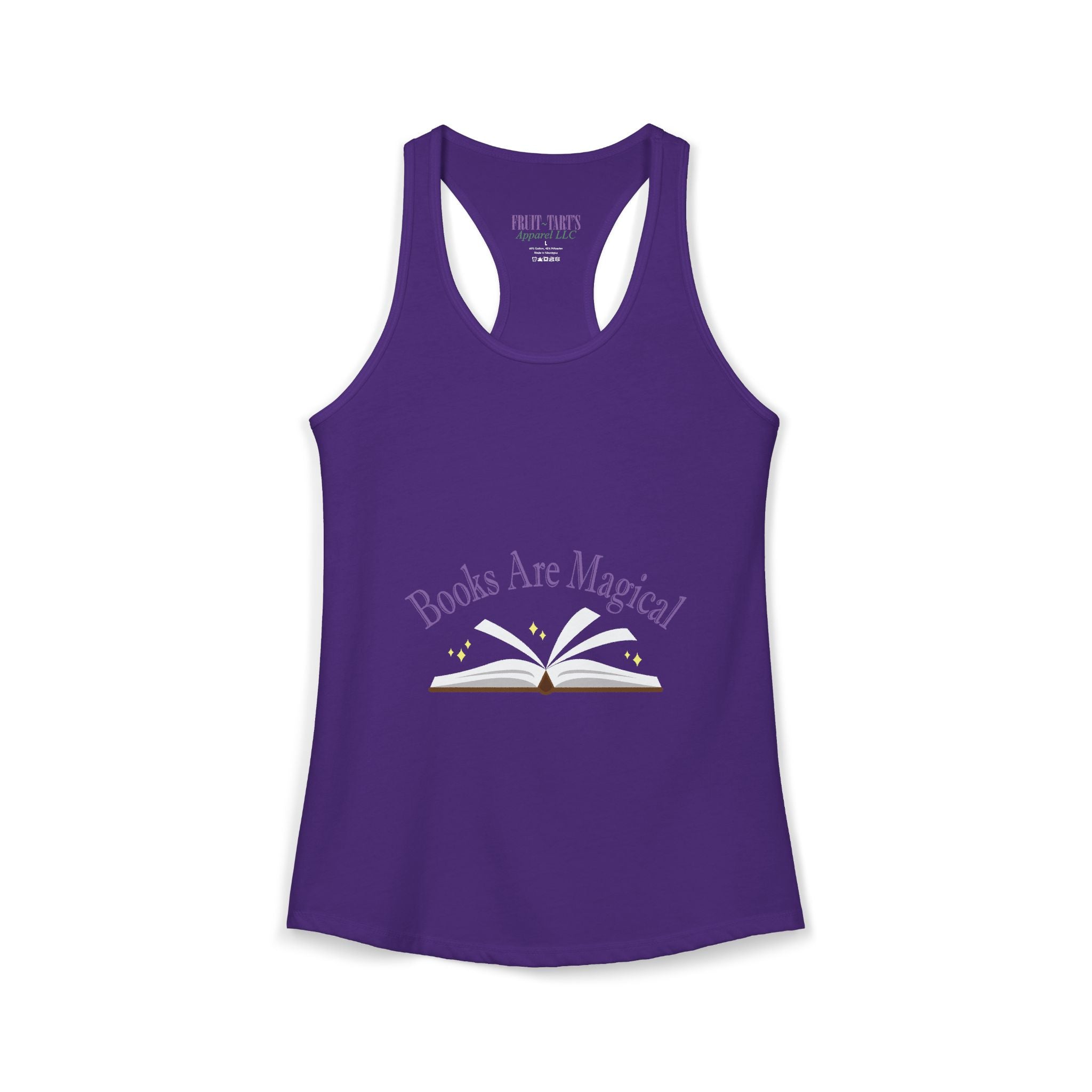 Books Are Magical Graphic Design Tank-Top — Open Book Design for Readers & Book Lovers