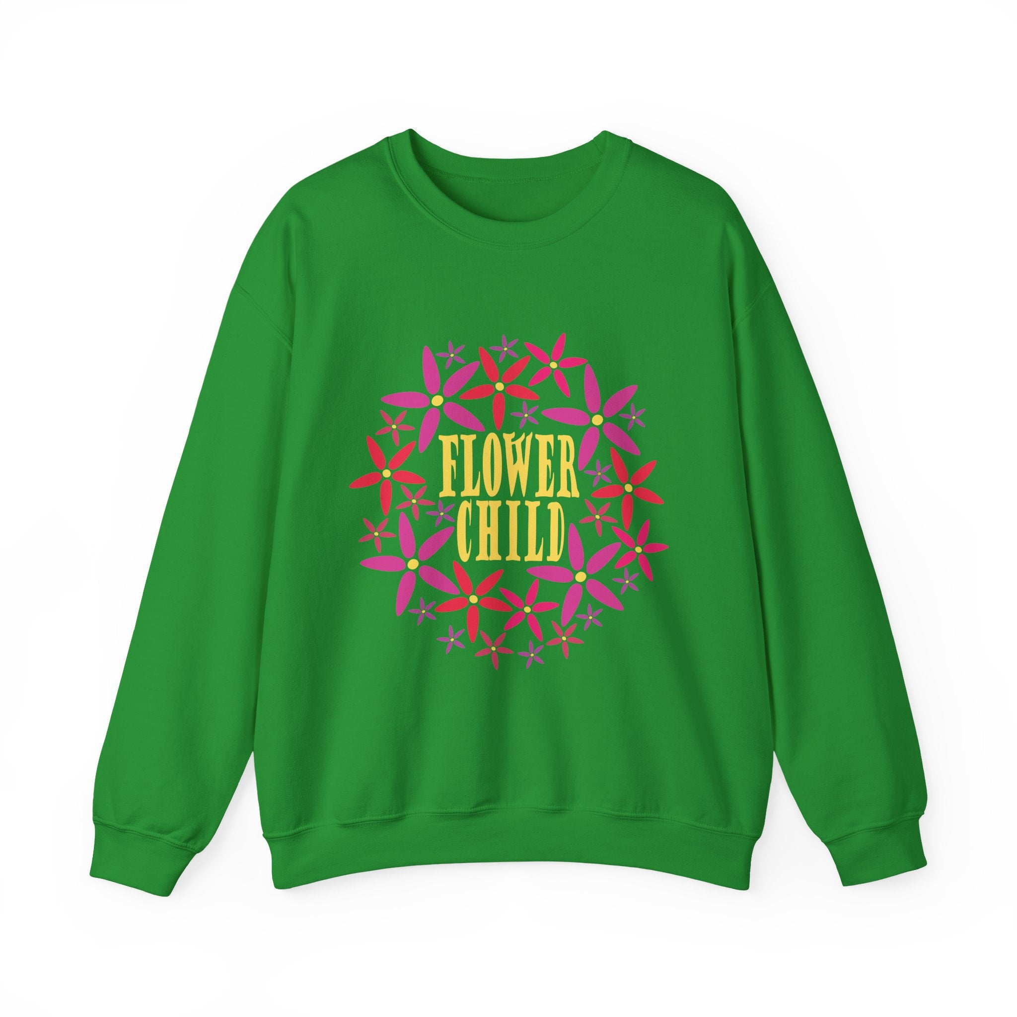 Flower Child Graphic Design Sweatshirt — Retro Floral Style
