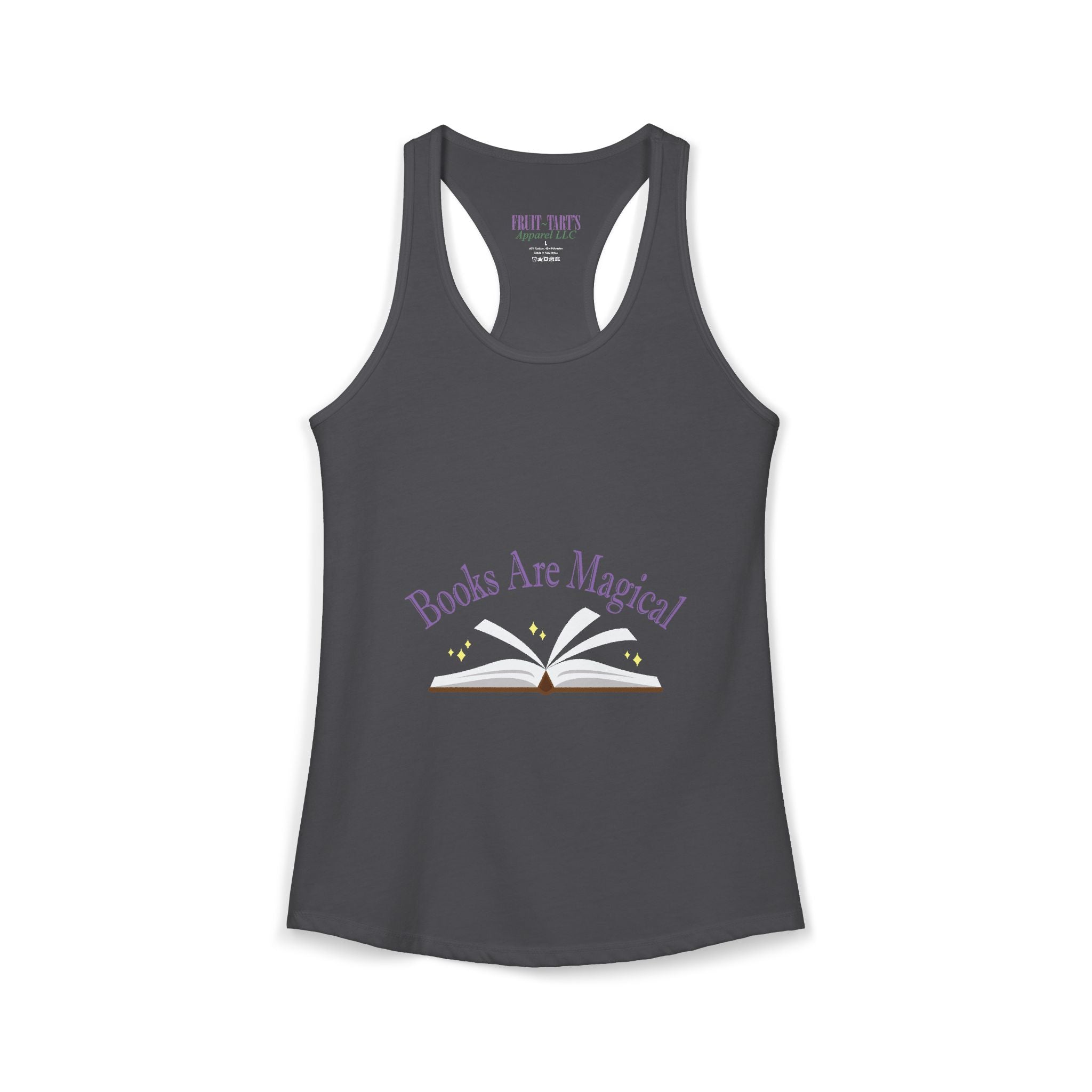 Books Are Magical Graphic Design Tank-Top — Open Book Design for Readers & Book Lovers