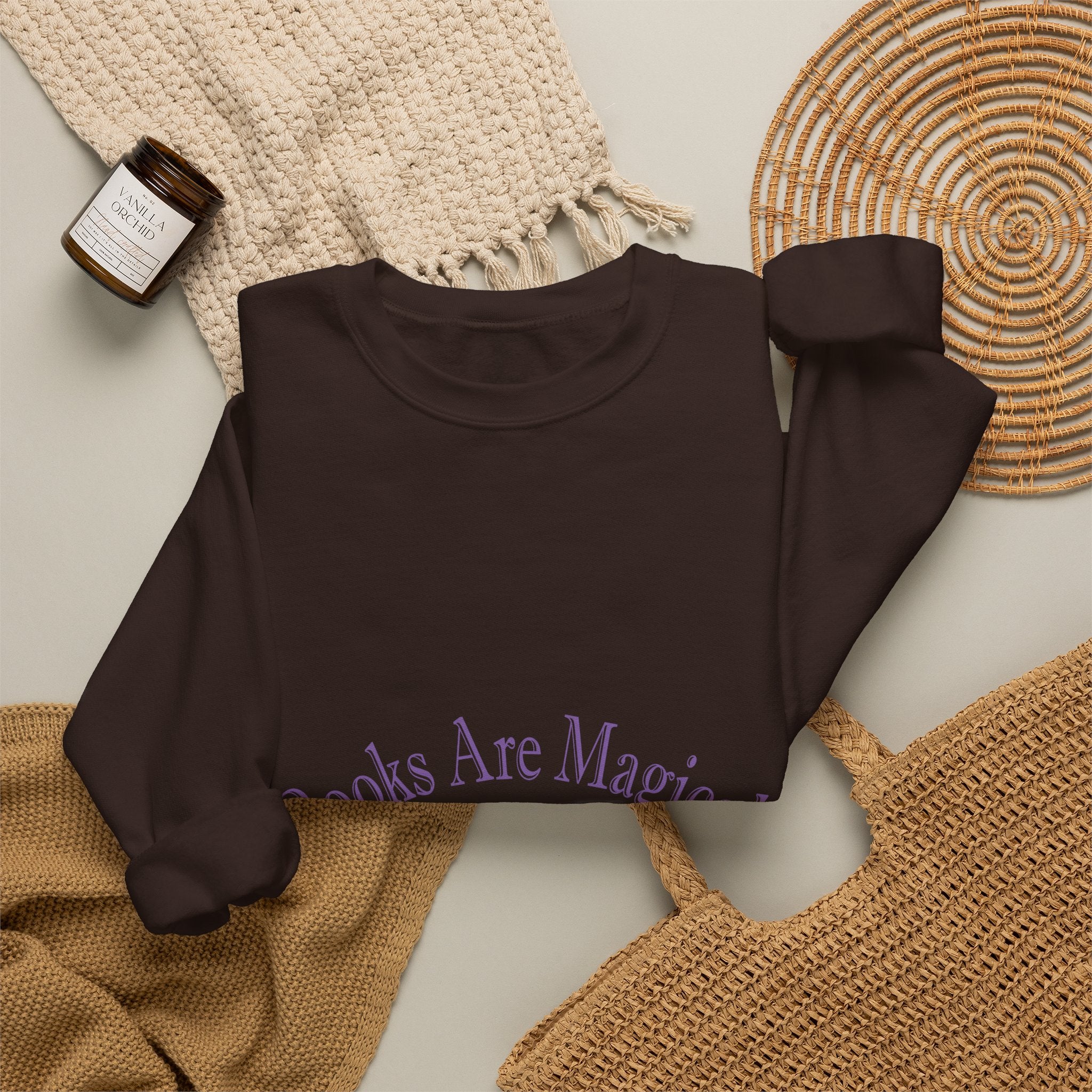 Books Are Magical Graphic Design Sweatshirt — Open Book Design for Readers & Book Lovers