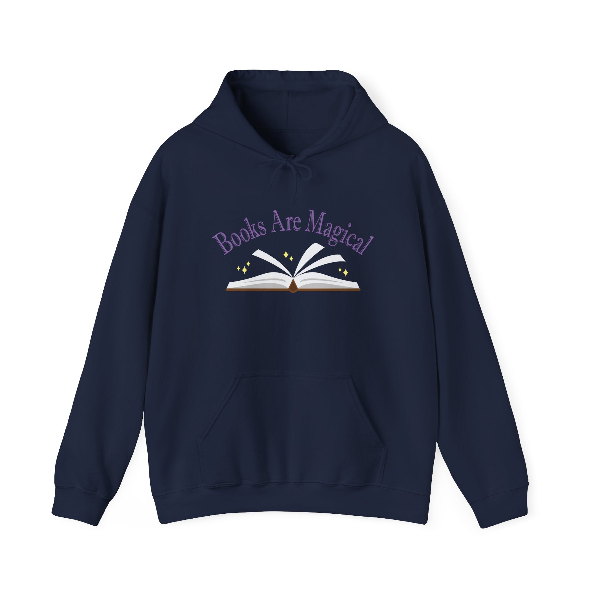 Books Are Magical Graphic Design Hoodie — Open Book Design for Readers & Book Lovers