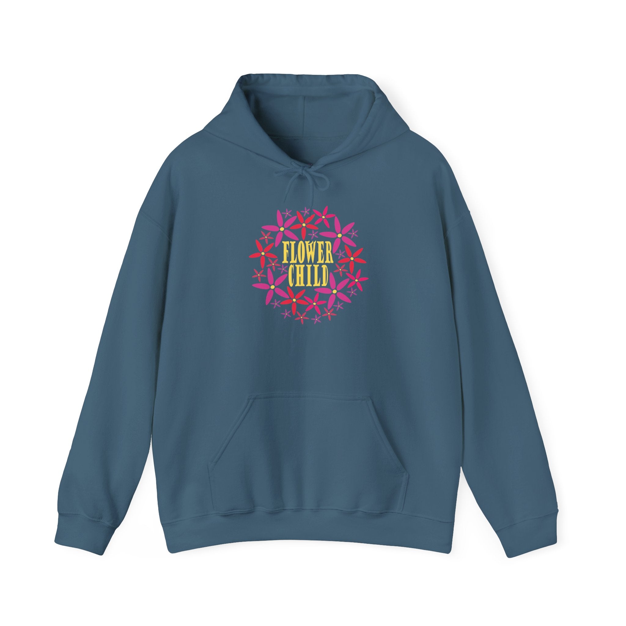 Flower Chil Graphic Design Hoodie — Retro Floral Style