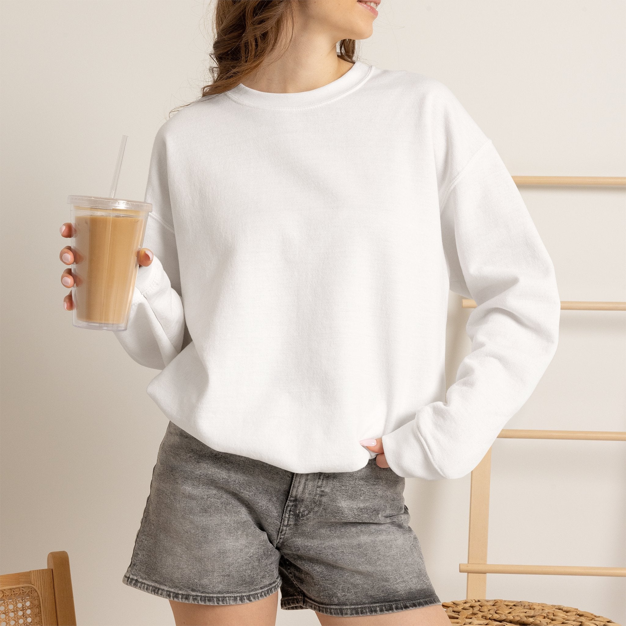 But What If It All Works Out Graphic Design Sweatshirt — Funky Gradient Text on Back