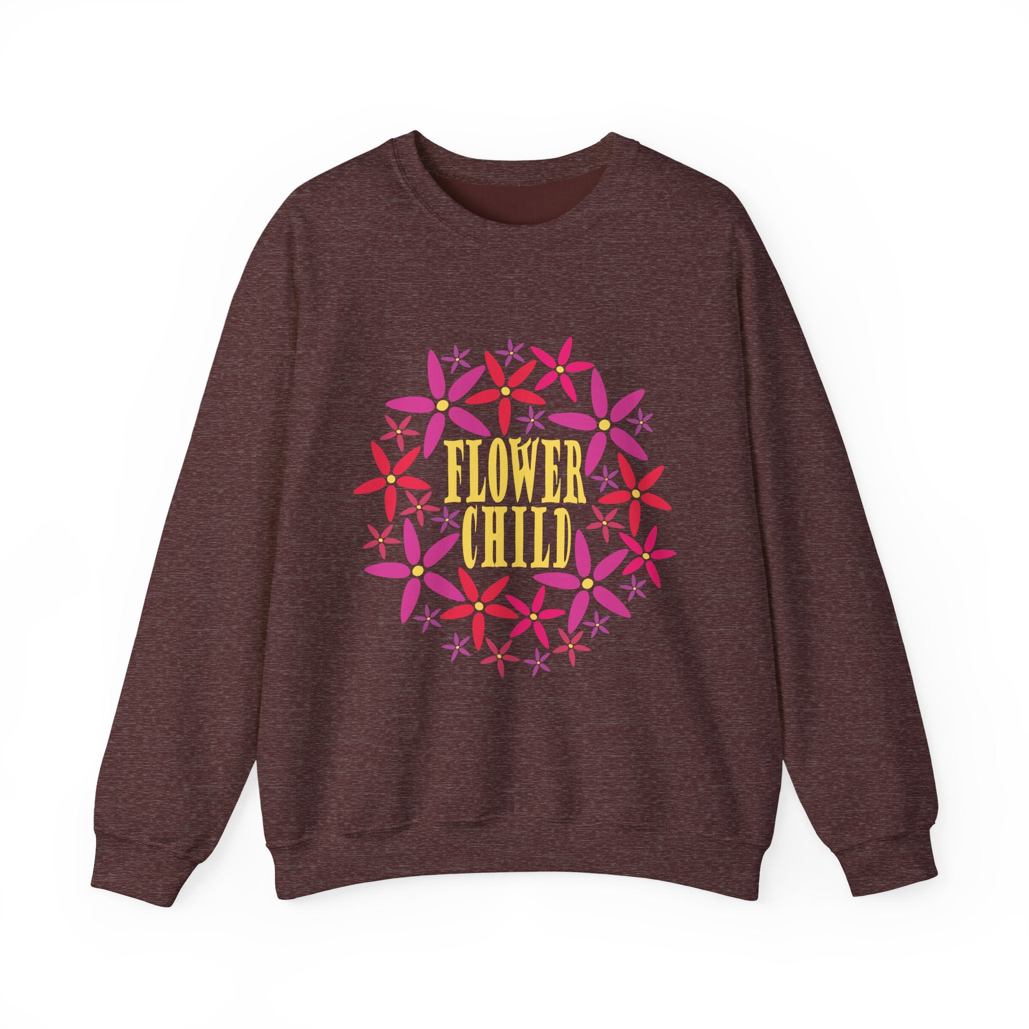 Flower Child Graphic Design Sweatshirt — Retro Floral Style