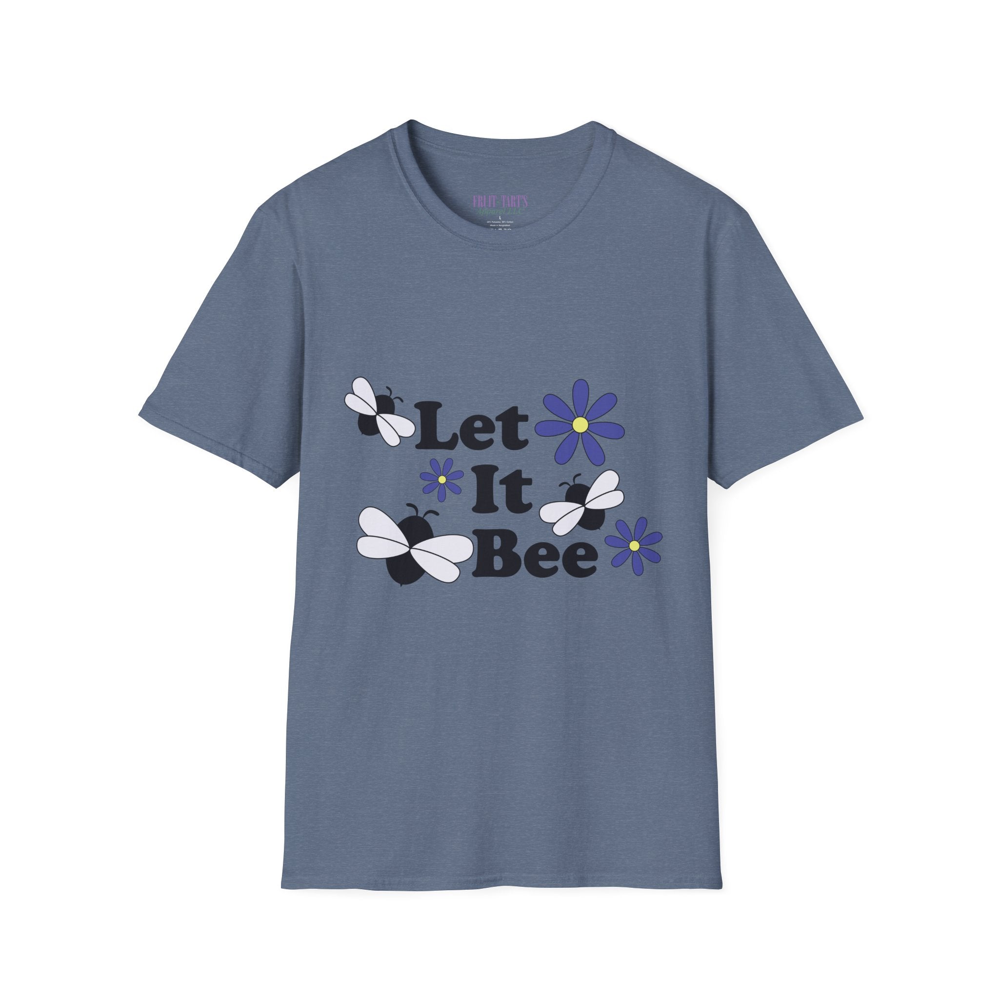 Let It Bee Graphic Design T-Shirt — Cute Bees & Flowers