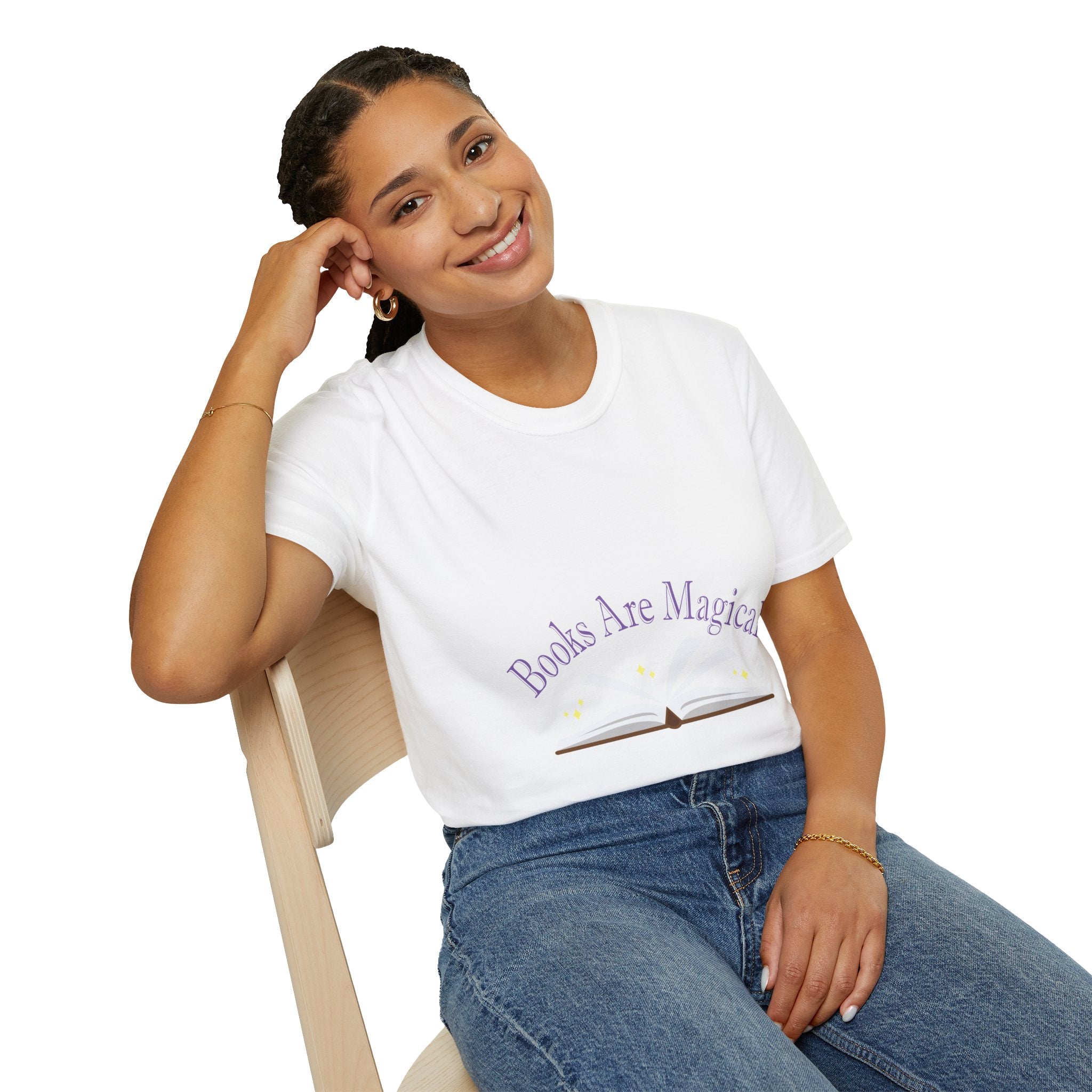 Books Are Magical Graphic Design T‑Shirt — Open Book Design for Readers & Book Lovers