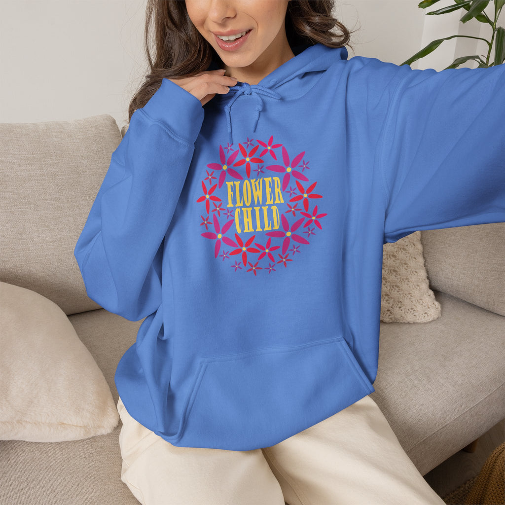 Flower Chil Graphic Design Hoodie — Retro Floral Style
