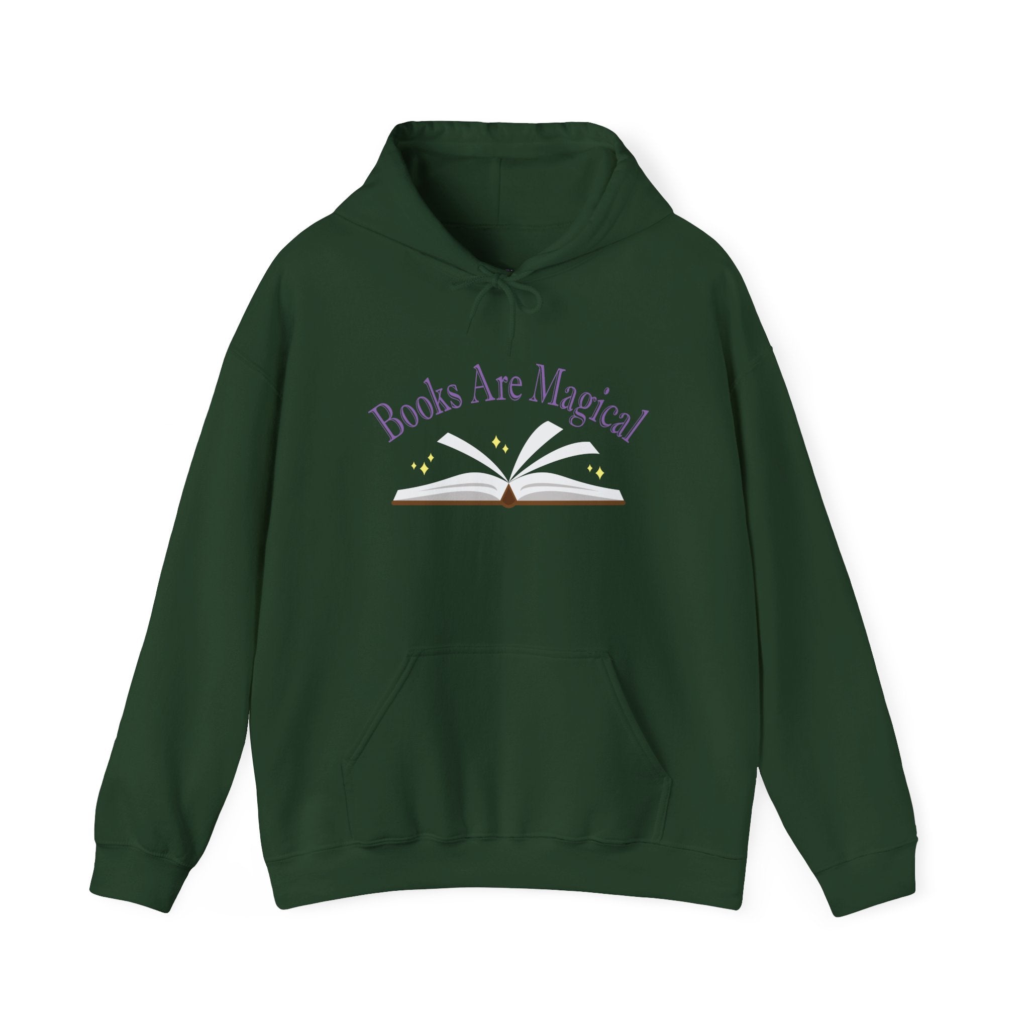 Books Are Magical Graphic Design Hoodie — Open Book Design for Readers & Book Lovers