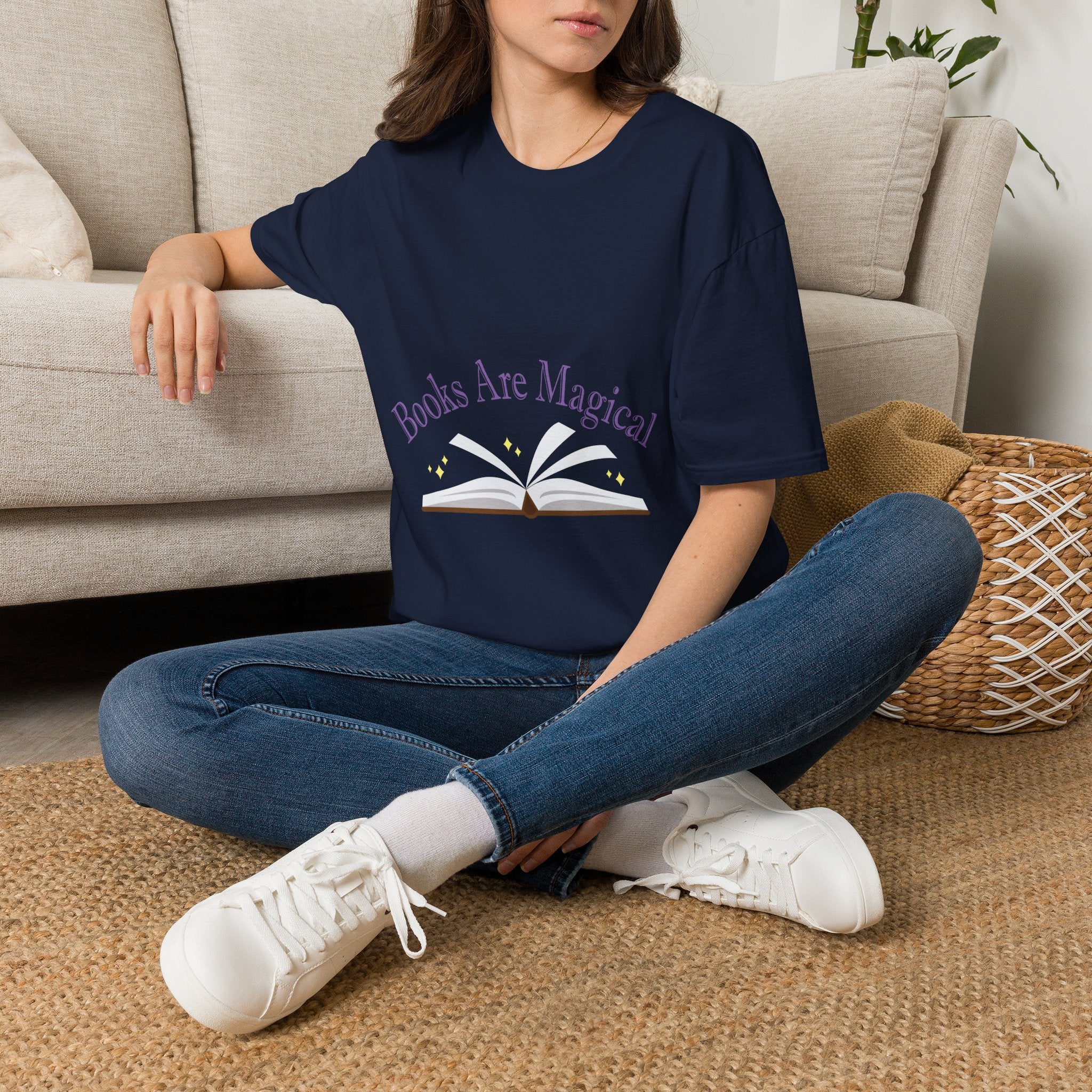 Books Are Magical Graphic Design T‑Shirt — Open Book Design for Readers & Book Lovers