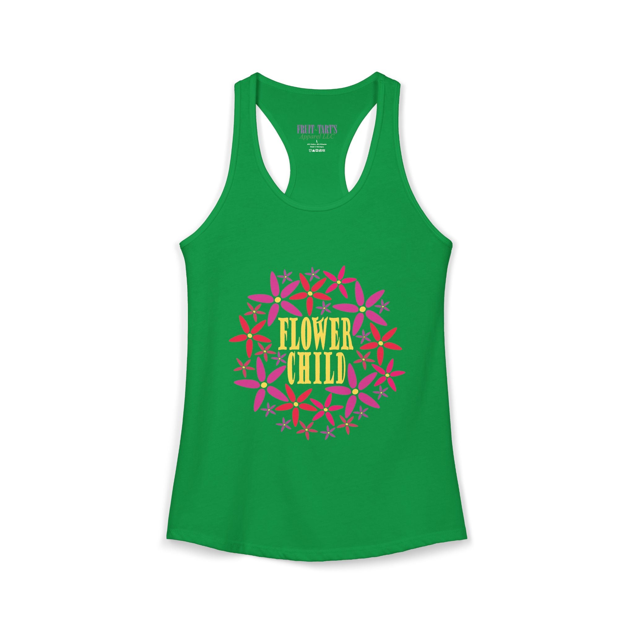 Flower Child Graphic Design Tank-Top — Retro Floral Style