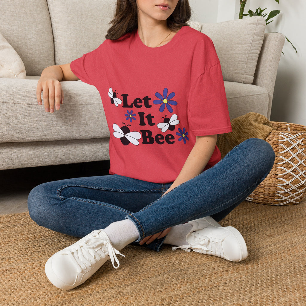 Let It Bee Graphic Design T-Shirt — Cute Bees & Flowers