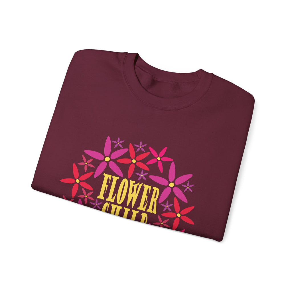 Flower Child Graphic Design Sweatshirt — Retro Floral Style