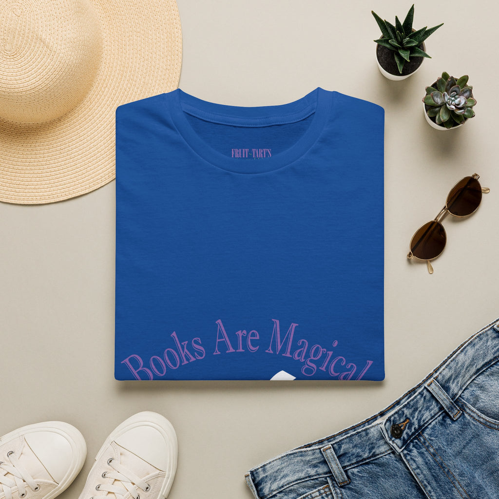 Books Are Magical Graphic Design T‑Shirt — Open Book Design for Readers & Book Lovers
