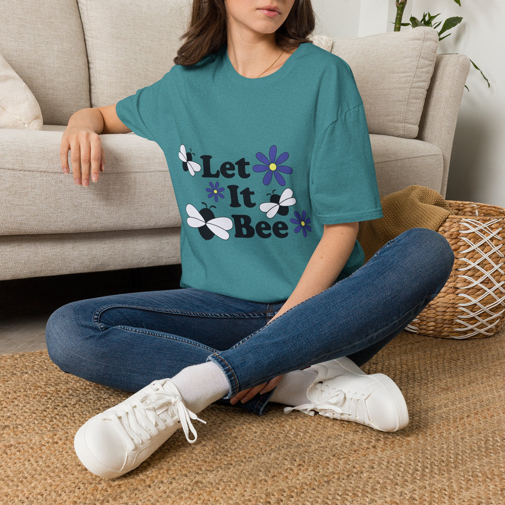 Let It Bee Graphic Design T-Shirt — Cute Bees & Flowers