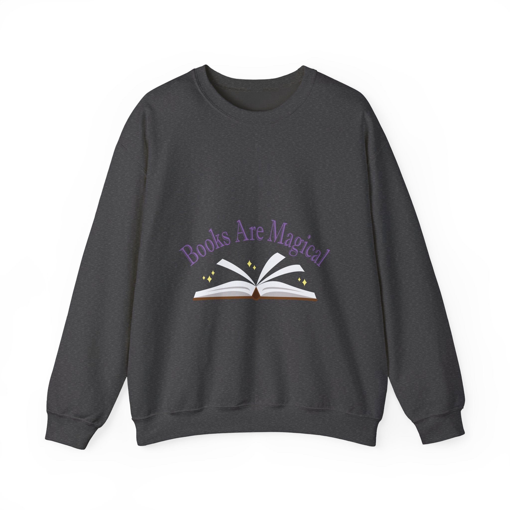 Books Are Magical Graphic Design Sweatshirt — Open Book Design for Readers & Book Lovers