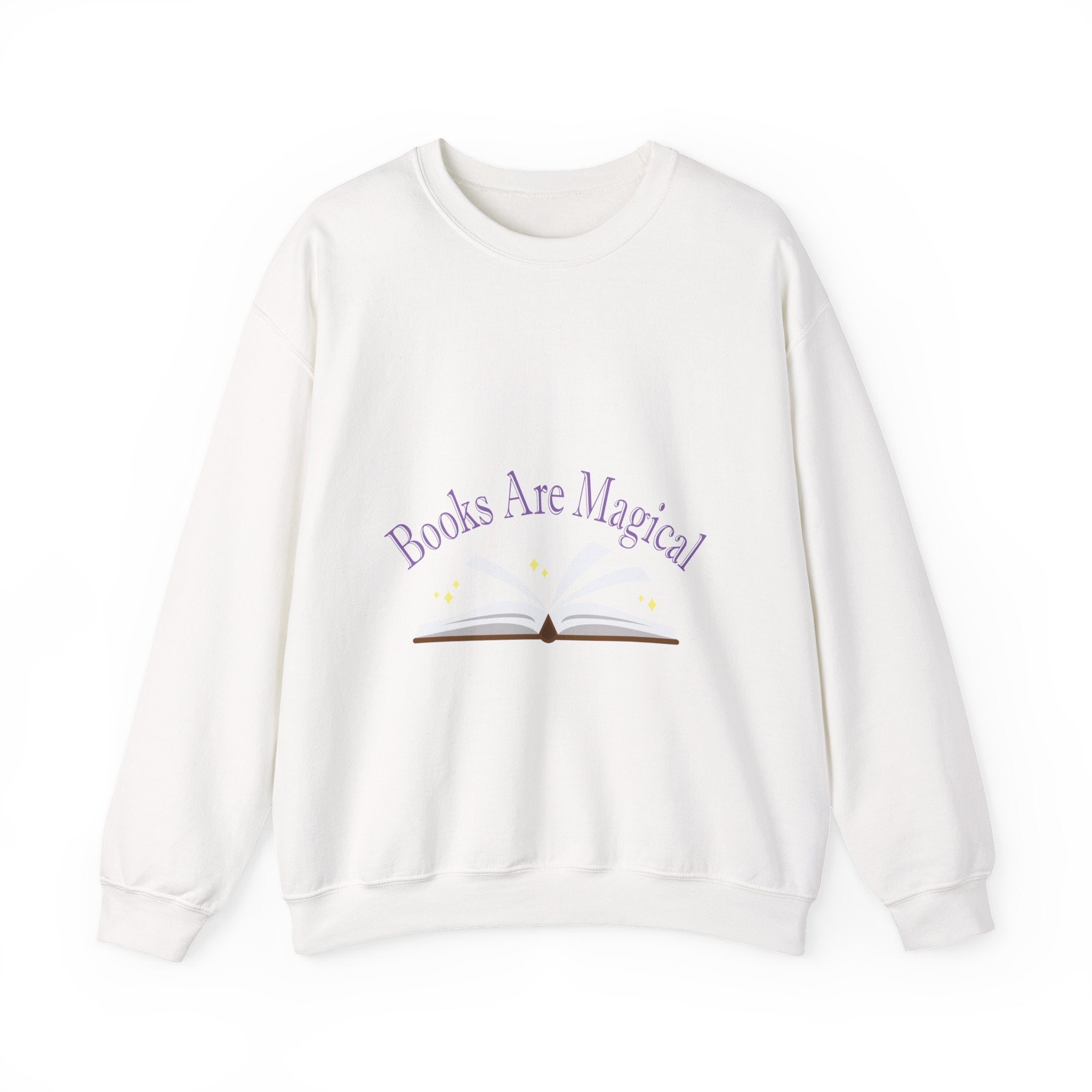 Books Are Magical Graphic Design Sweatshirt — Open Book Design for Readers & Book Lovers