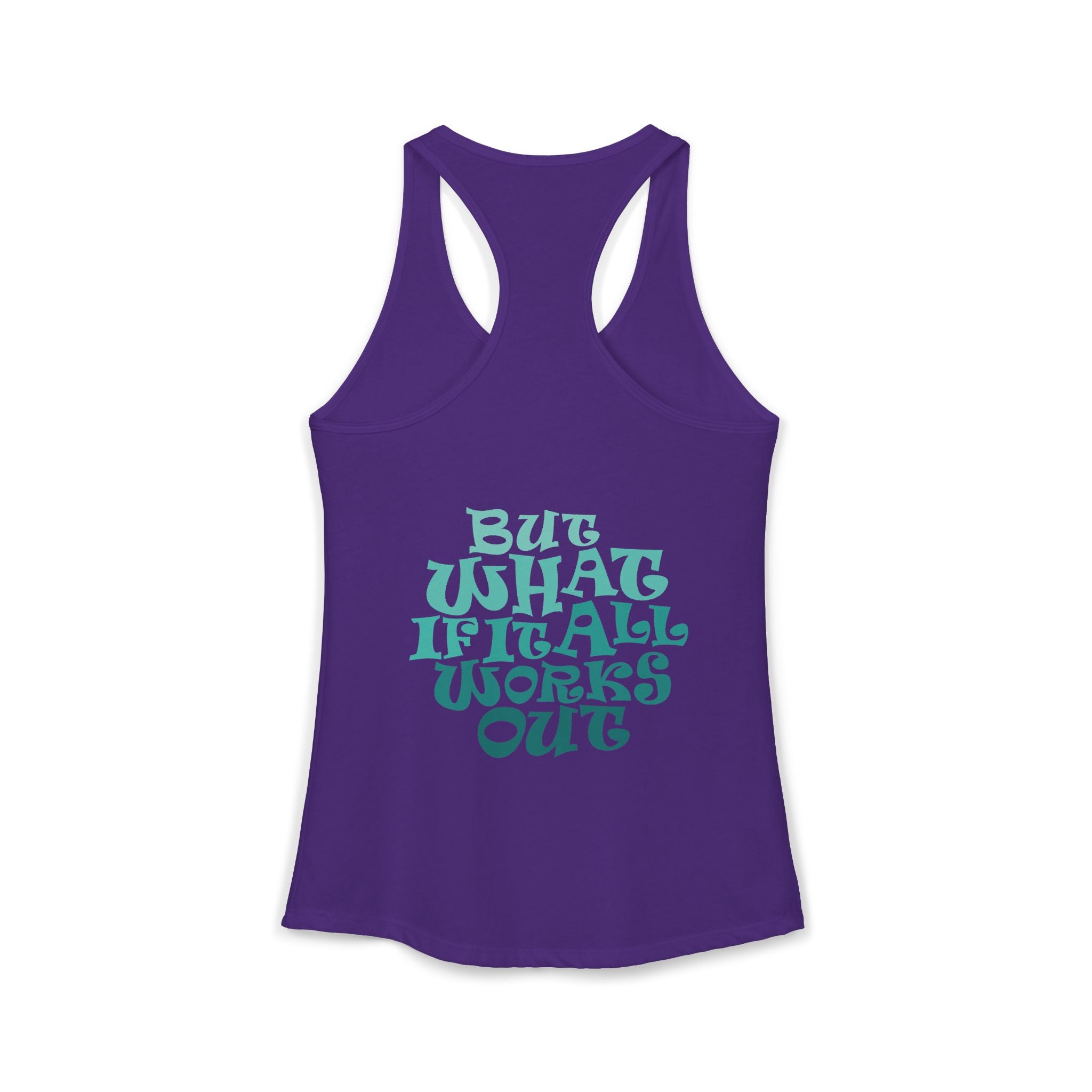 But What If It All Works Out Graphic Design Tank-Top – Funky Gradient Text