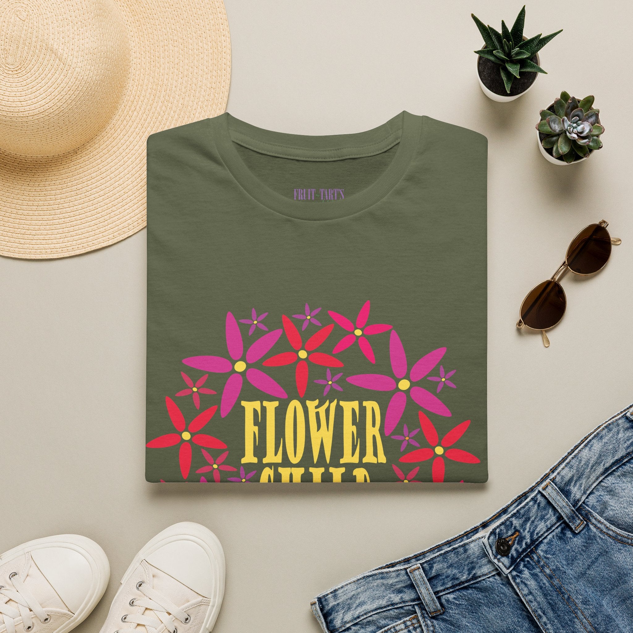 Flower Child Graphic Design T-Shirt — Retro Floral Style
