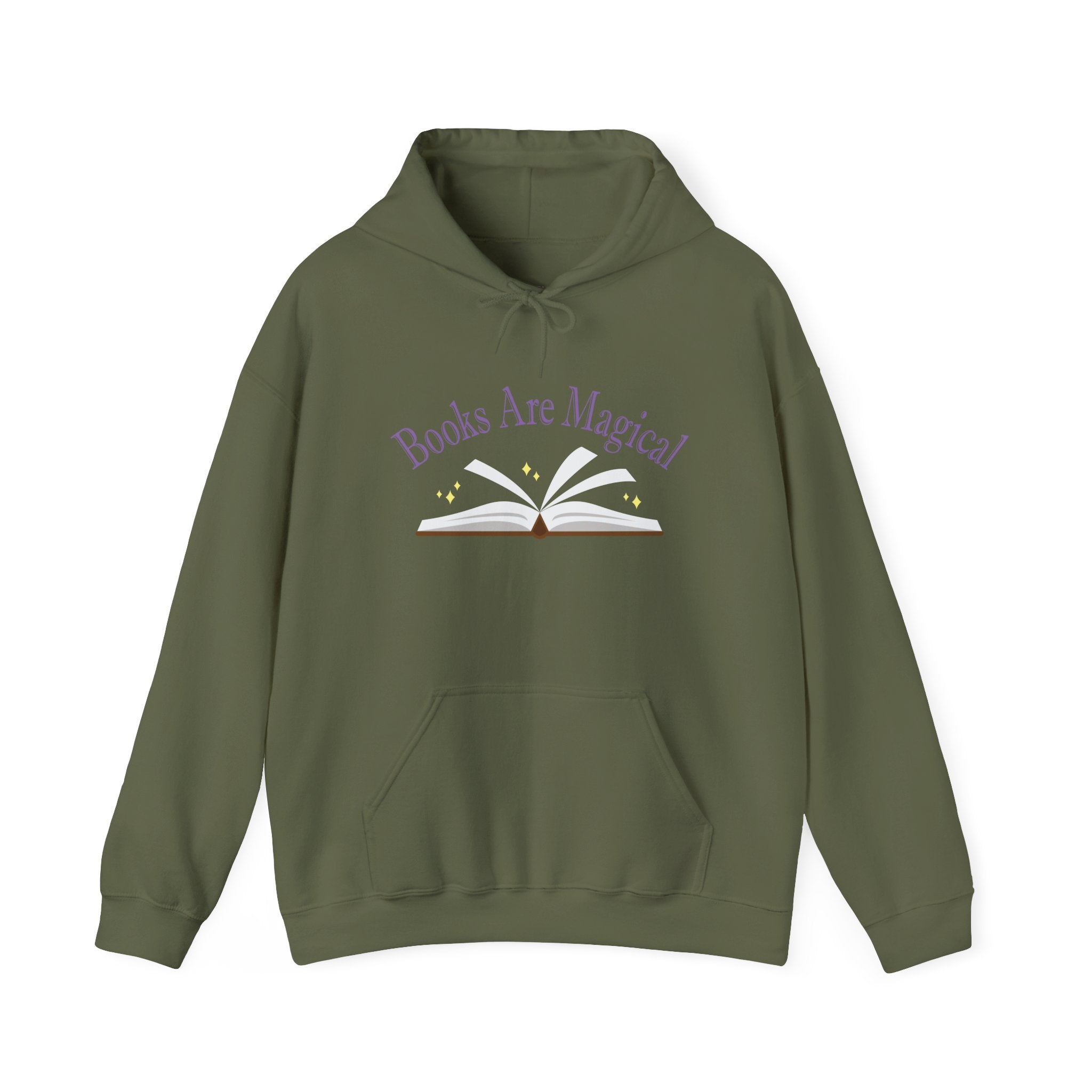 Books Are Magical Graphic Design Hoodie — Open Book Design for Readers & Book Lovers