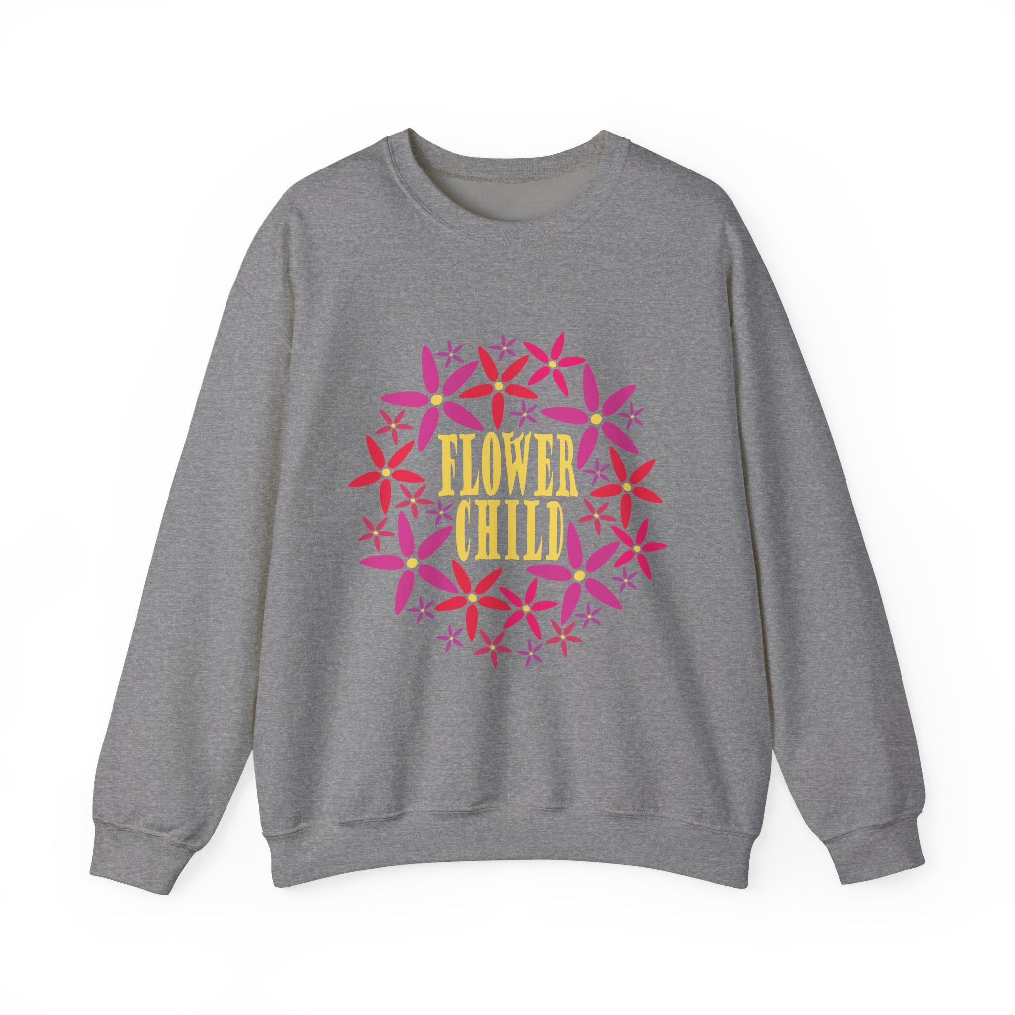 Flower Child Graphic Design Sweatshirt — Retro Floral Style