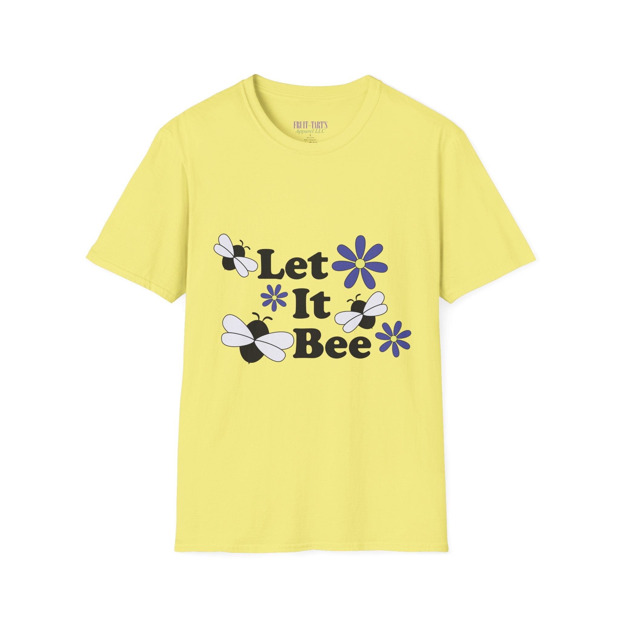 Let It Bee Graphic Design T-Shirt — Cute Bees & Flowers
