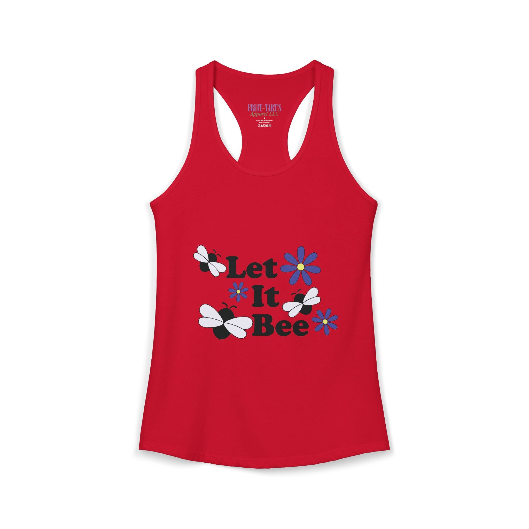 Let It Bee Graphic Design Tank-Top — Cute Bees & Flowers