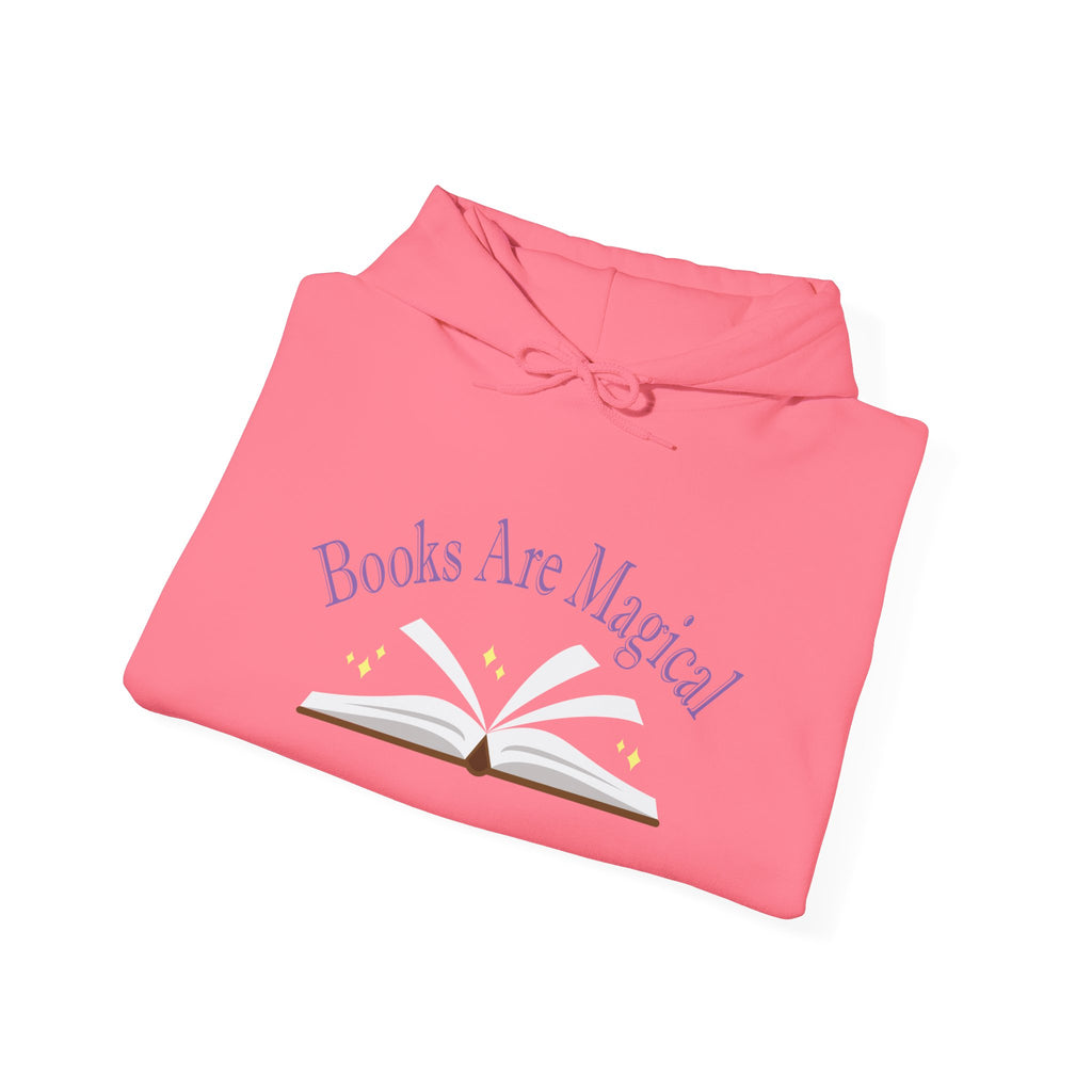 Books Are Magical Graphic Design Hoodie — Open Book Design for Readers & Book Lovers