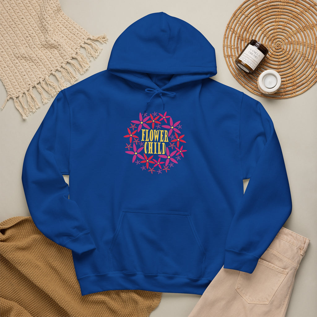 Flower Chil Graphic Design Hoodie — Retro Floral Style