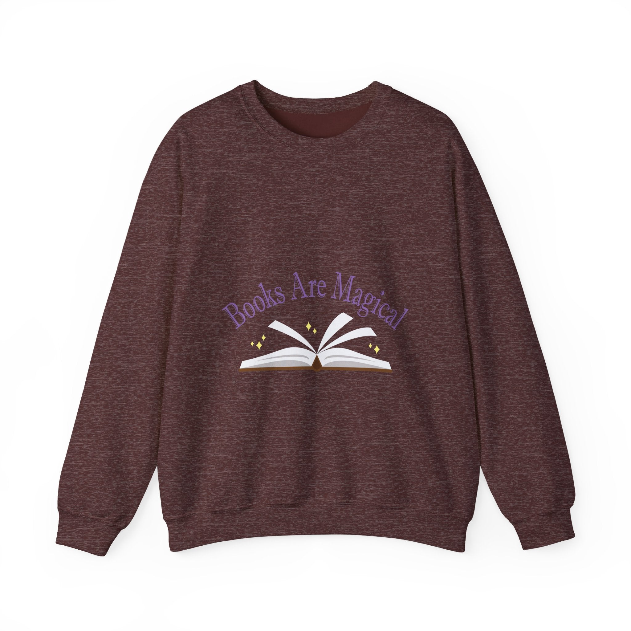 Books Are Magical Graphic Design Sweatshirt — Open Book Design for Readers & Book Lovers
