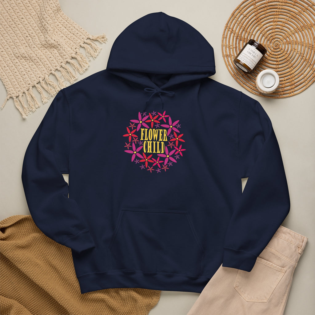Flower Chil Graphic Design Hoodie — Retro Floral Style