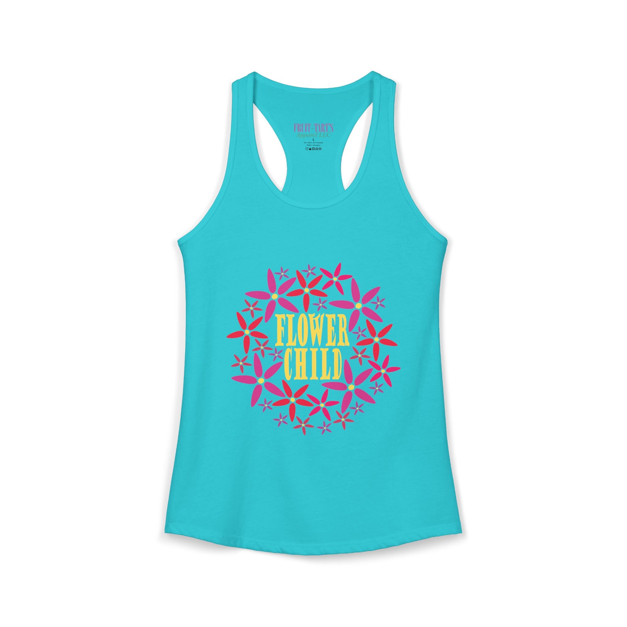 Flower Child Graphic Design Tank-Top — Retro Floral Style