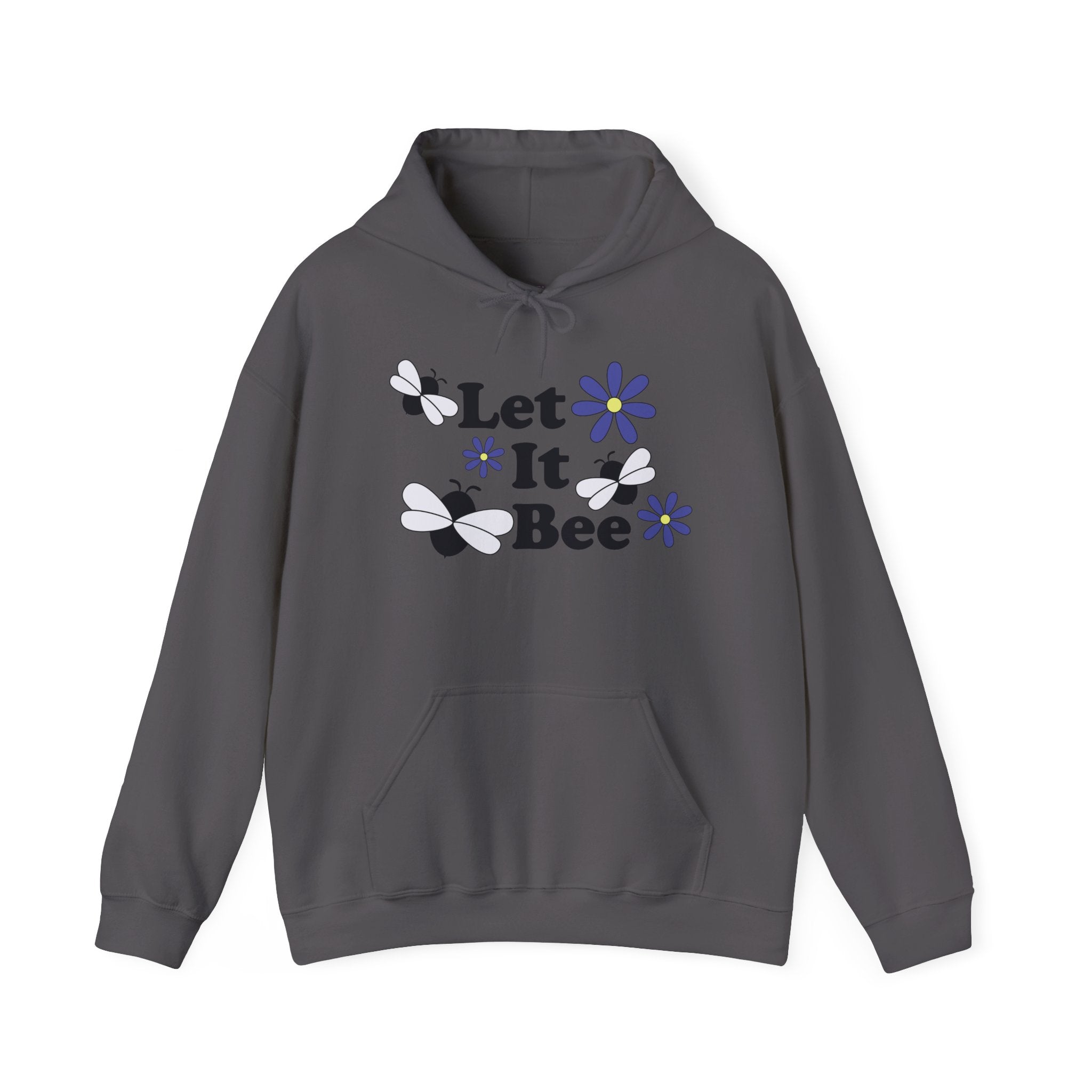 Let It Bee Graphic Design Hoodie – Cute Bees & Flowers