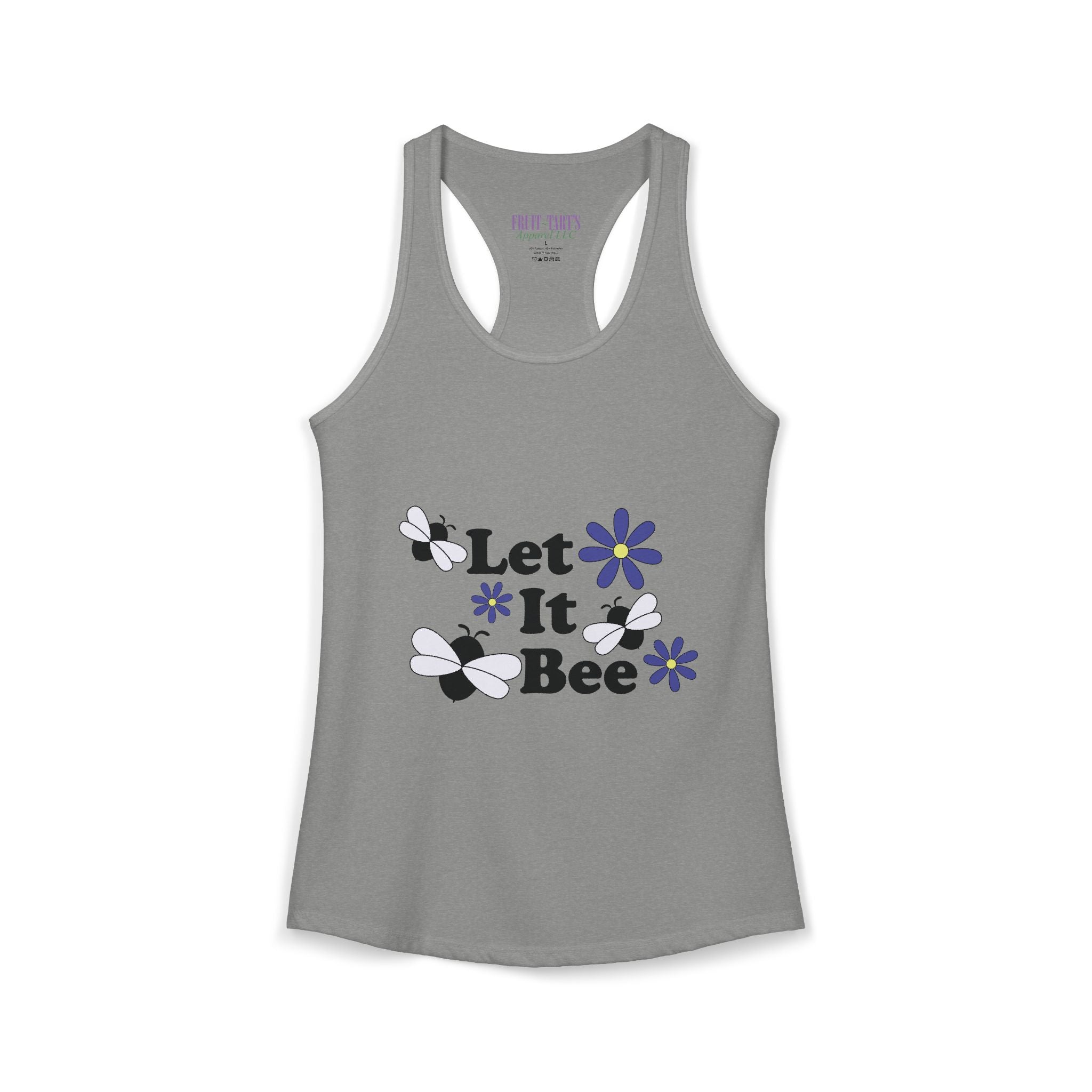 Let It Bee Graphic Design Tank-Top — Cute Bees & Flowers