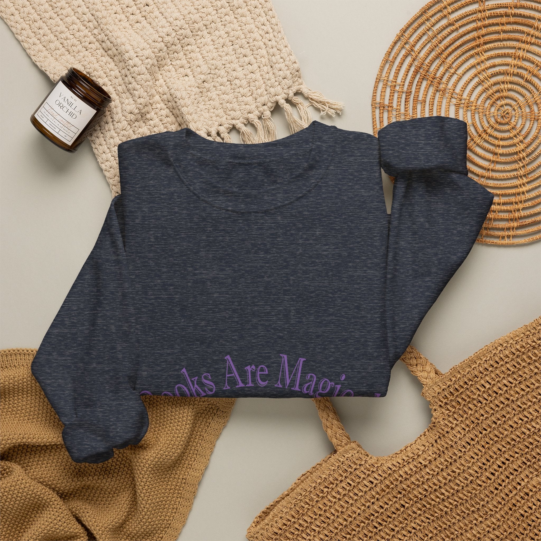Books Are Magical Graphic Design Sweatshirt — Open Book Design for Readers & Book Lovers